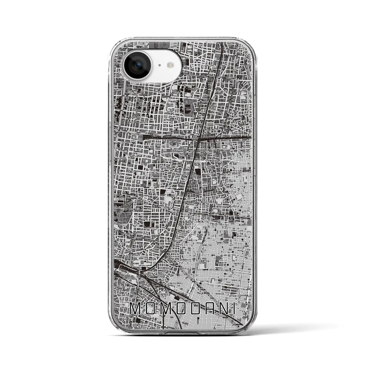 【桃谷(大阪府)】地図柄iPhoneケース(クリアタイプ)