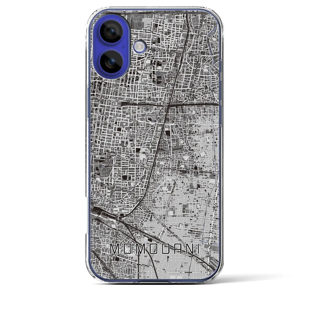 【桃谷(大阪府)】地図柄iPhoneケース(クリアタイプ)