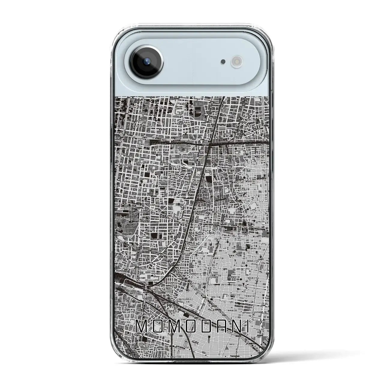 【桃谷(大阪府)】地図柄iPhoneケース(クリアタイプ)