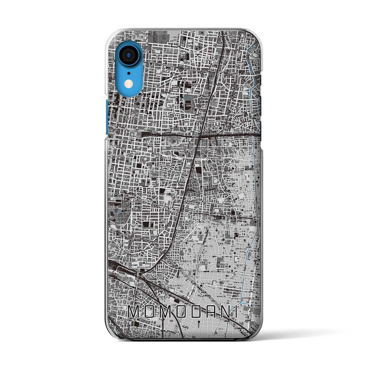 【桃谷(大阪府)】地図柄iPhoneケース(クリアタイプ)