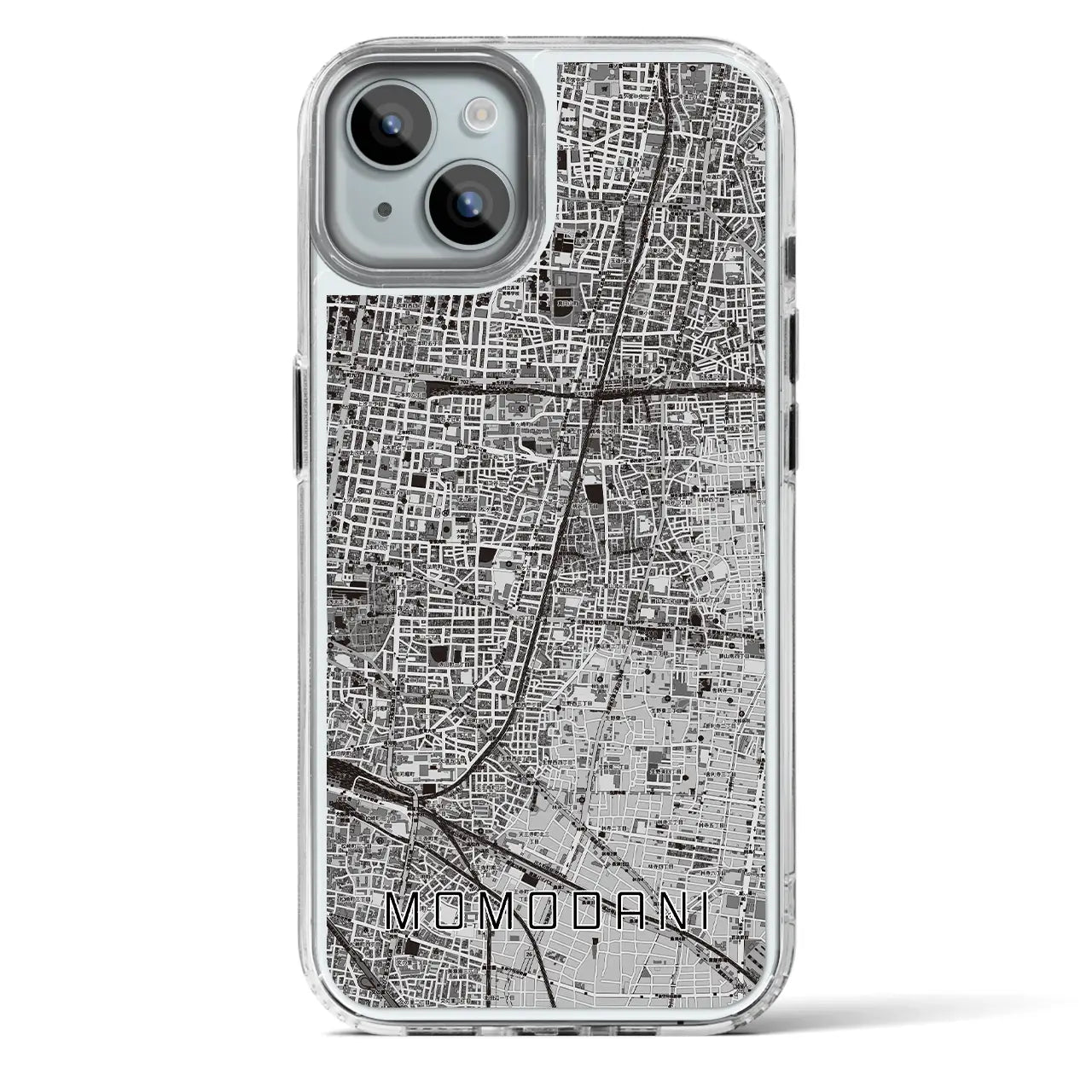 【桃谷(大阪府)】地図柄iPhoneケース(MagSafeタイプ)