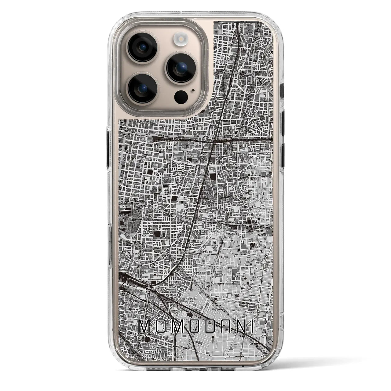 【桃谷(大阪府)】地図柄iPhoneケース(MagSafeタイプ)