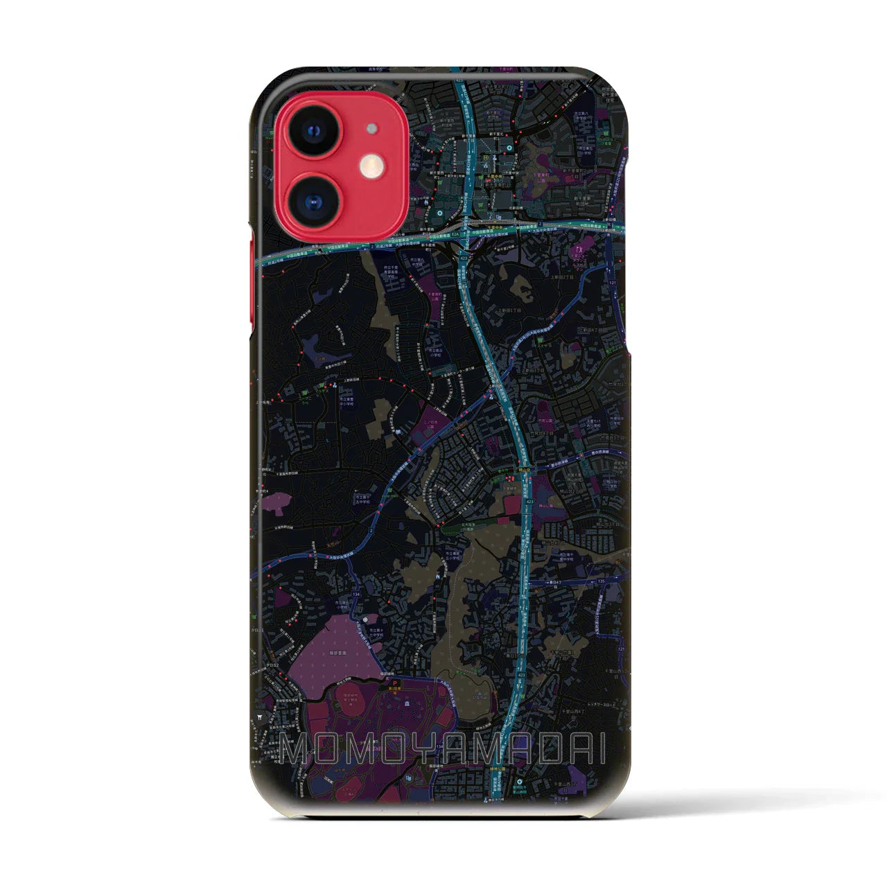 【桃山台(大阪府)】地図柄iPhoneケース(バックカバータイプ)