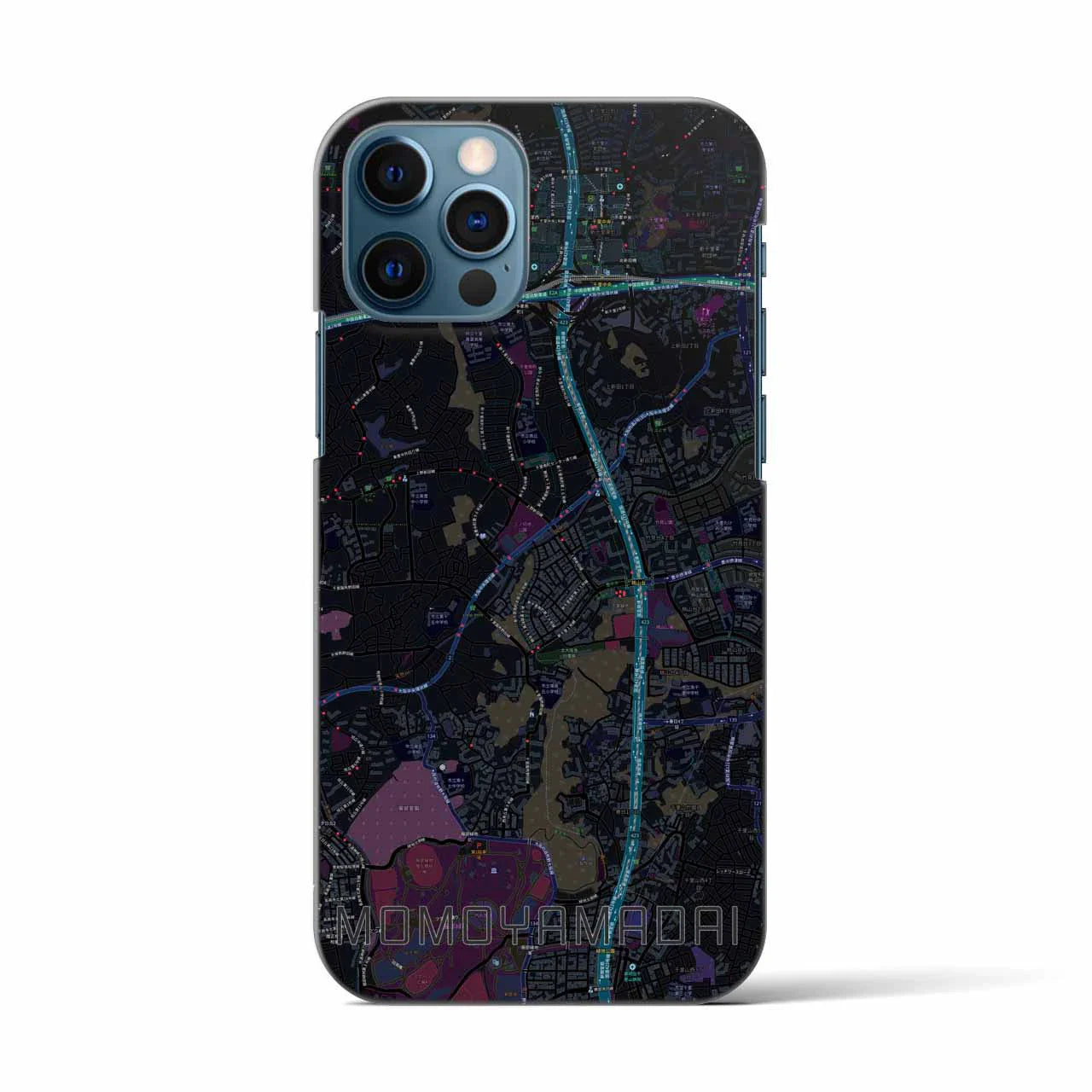 【桃山台(大阪府)】地図柄iPhoneケース(バックカバータイプ)