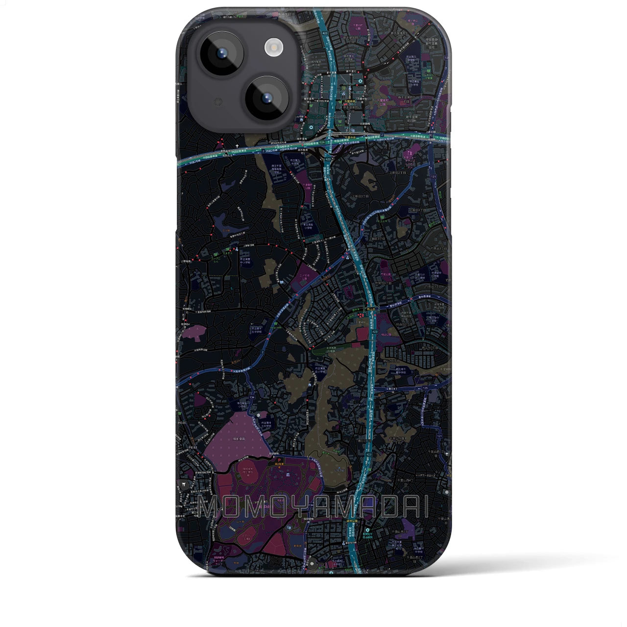 【桃山台(大阪府)】地図柄iPhoneケース(バックカバータイプ)