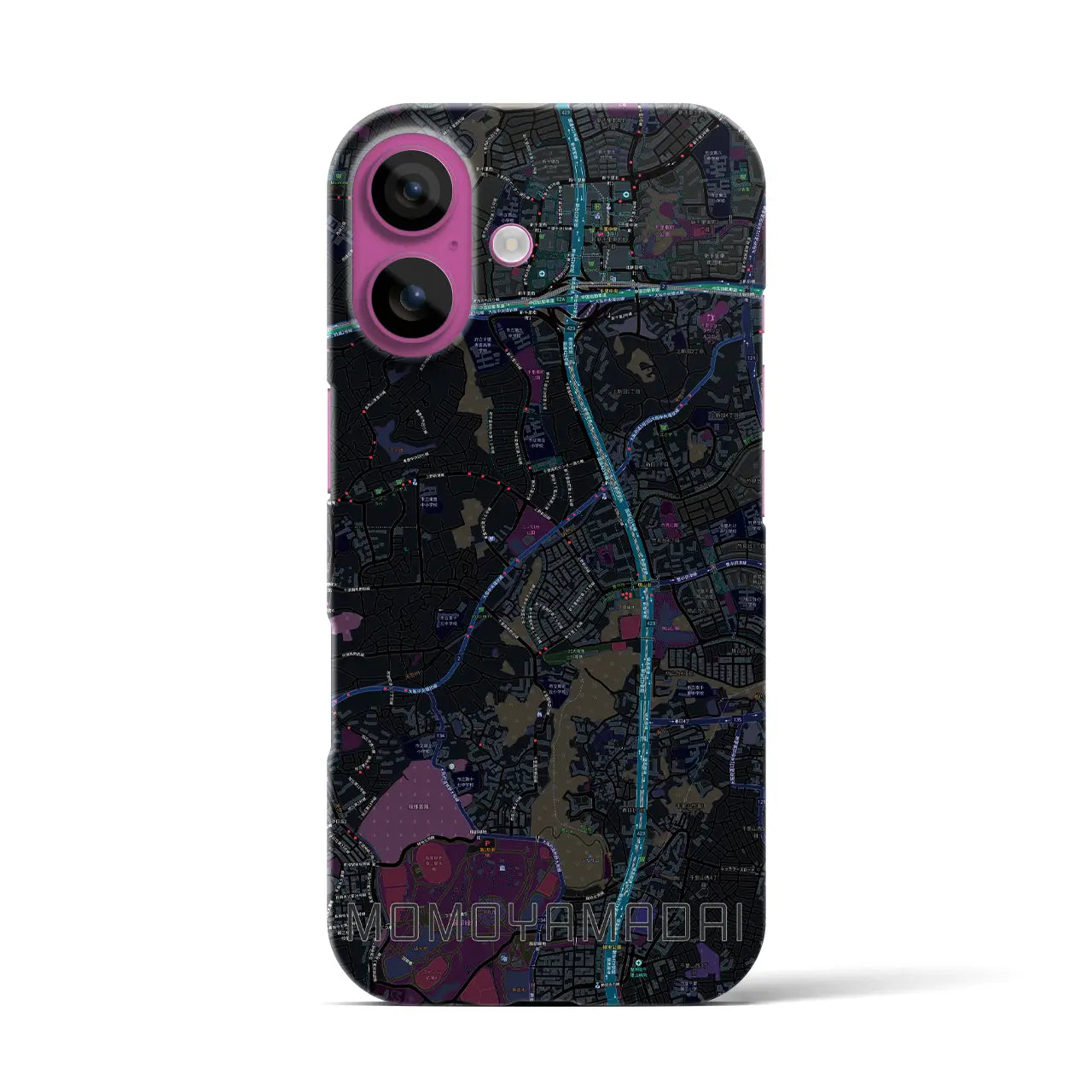 【桃山台(大阪府)】地図柄iPhoneケース(バックカバータイプ)