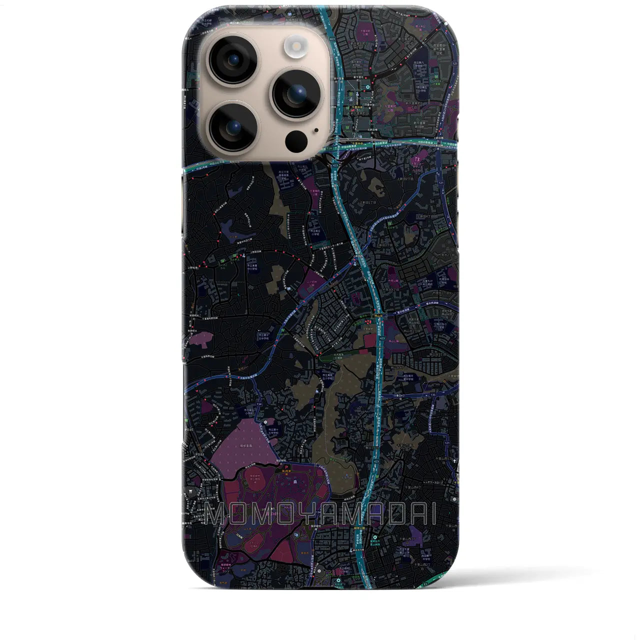 【桃山台(大阪府)】地図柄iPhoneケース(バックカバータイプ)