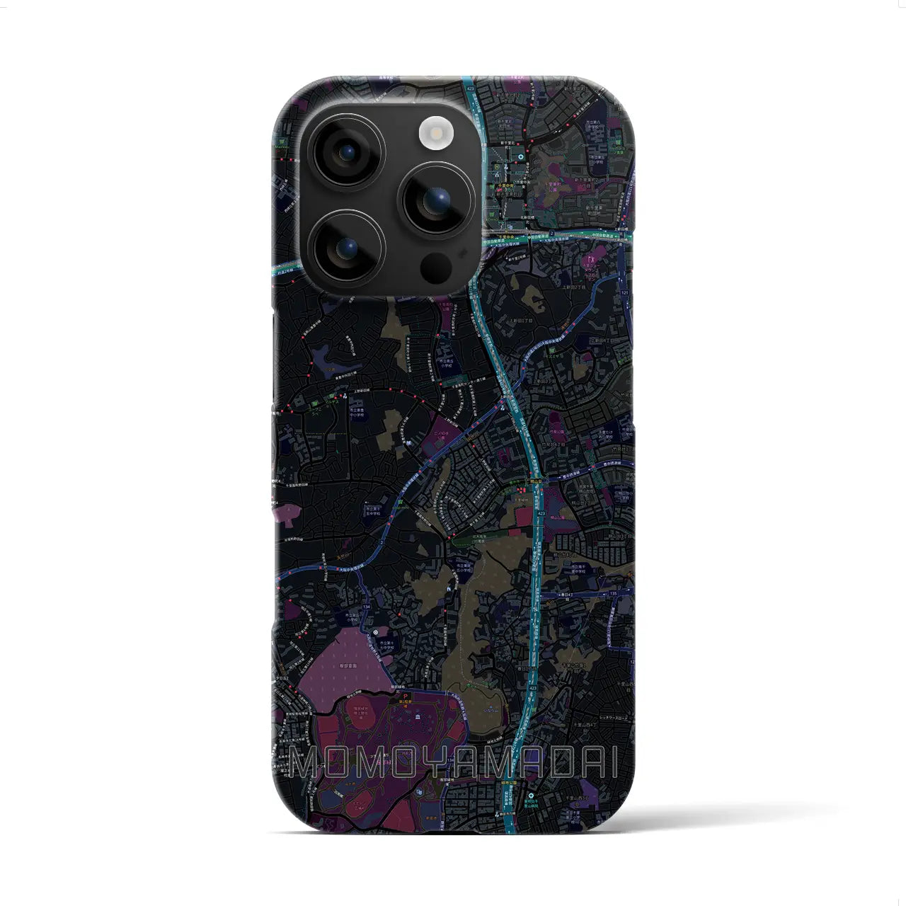 【桃山台(大阪府)】地図柄iPhoneケース(バックカバータイプ)