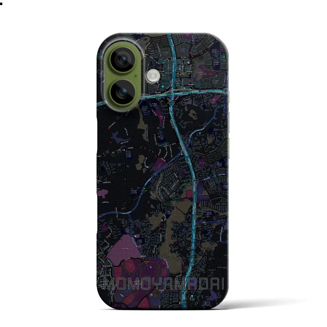 【桃山台(大阪府)】地図柄iPhoneケース(バックカバータイプ)