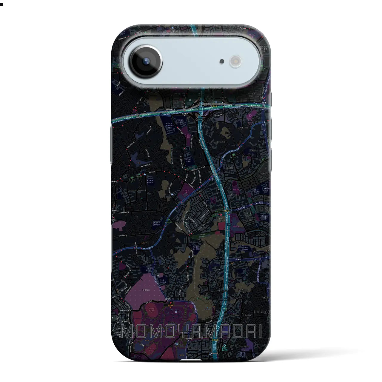 【桃山台(大阪府)】地図柄iPhoneケース(バックカバータイプ)