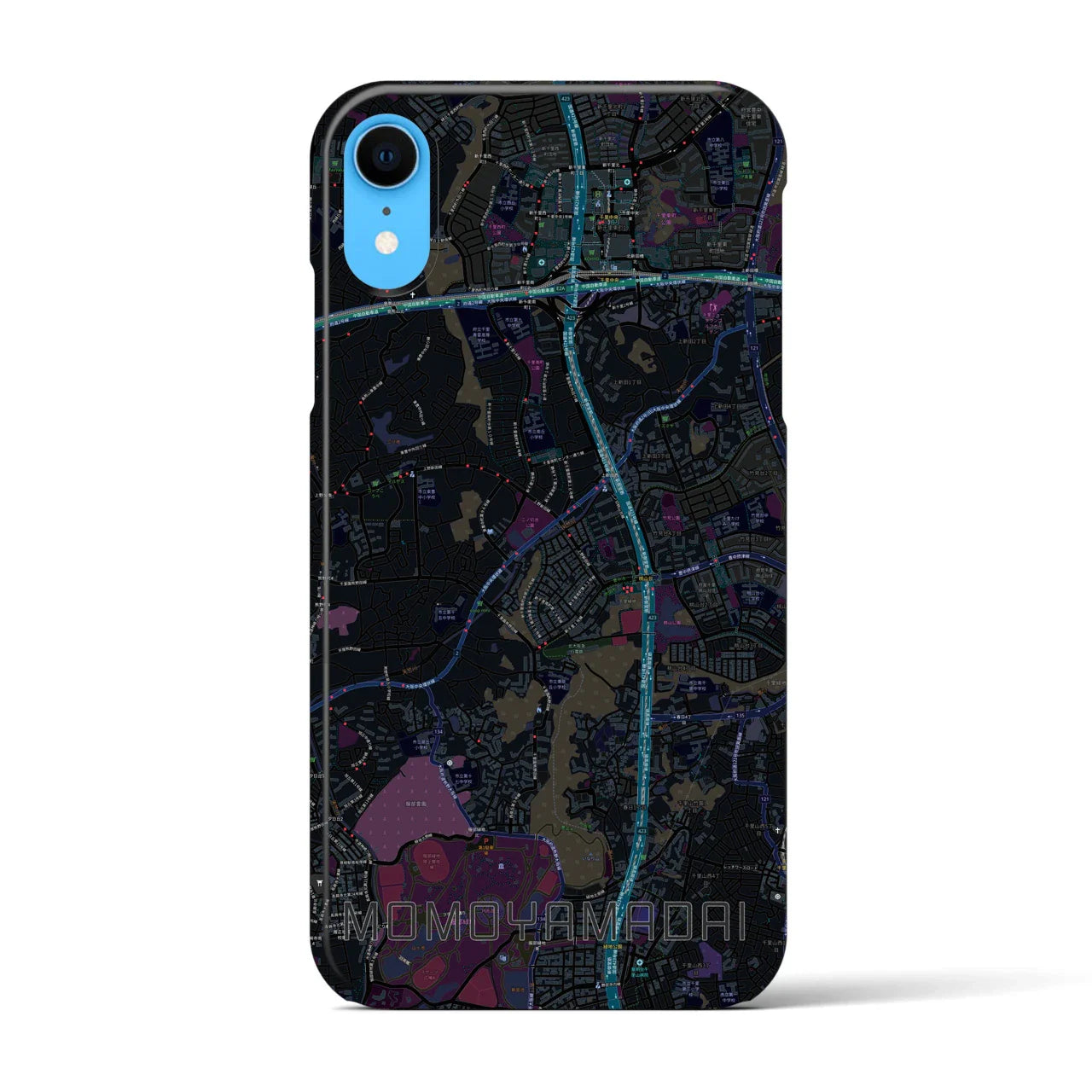 【桃山台(大阪府)】地図柄iPhoneケース(バックカバータイプ)