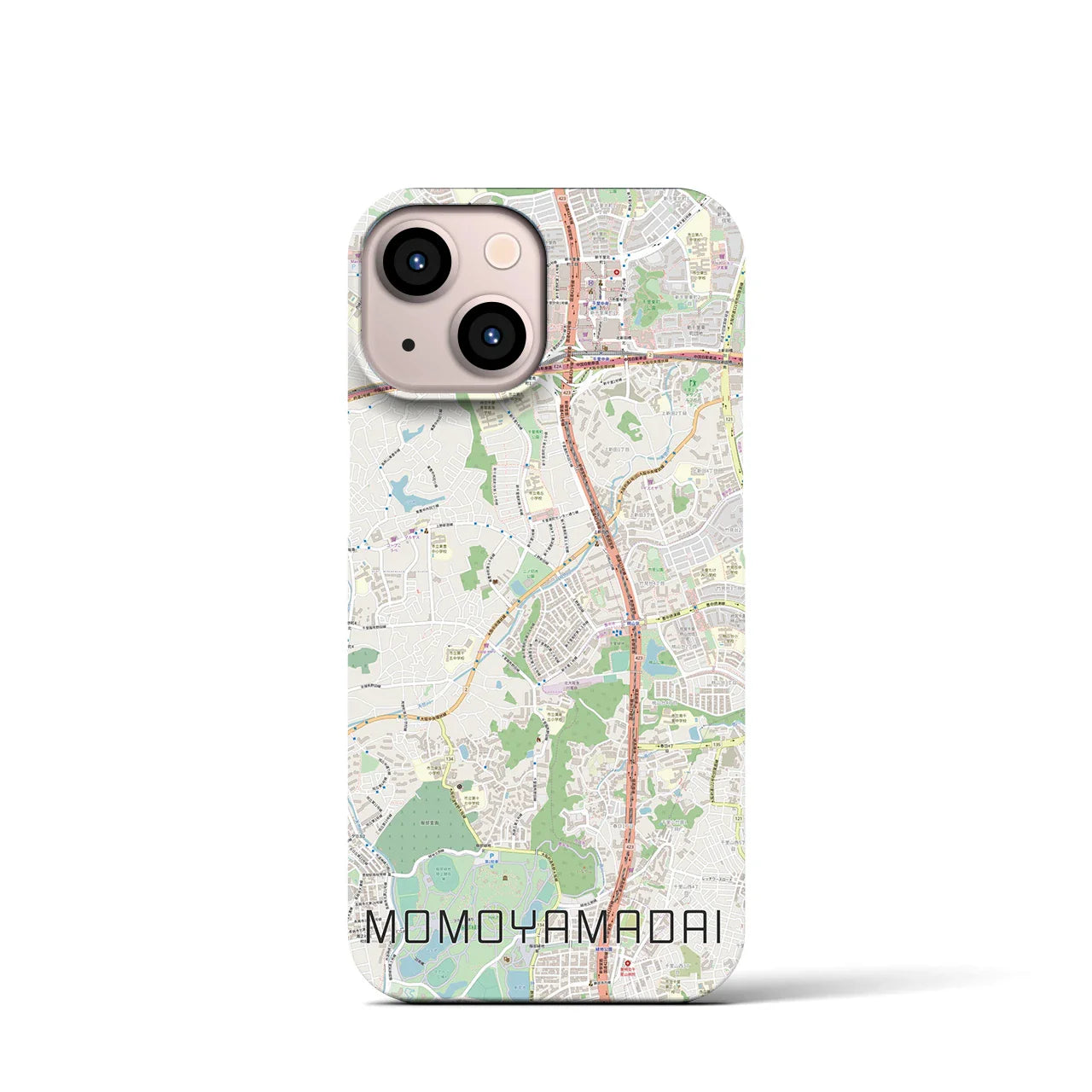 【桃山台(大阪府)】地図柄iPhoneケース(バックカバータイプ)