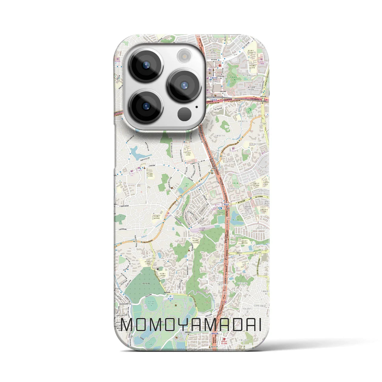 【桃山台(大阪府)】地図柄iPhoneケース(バックカバータイプ)