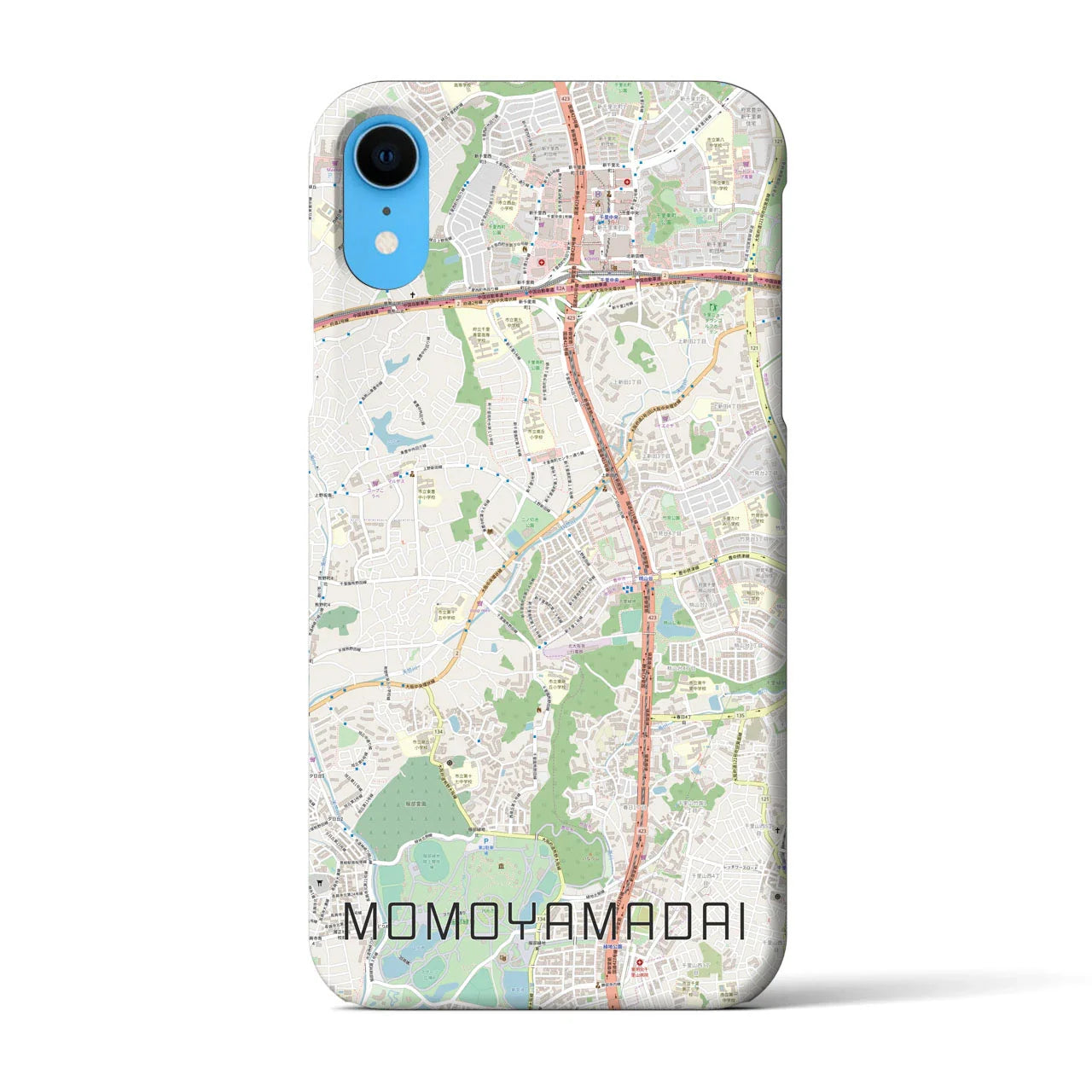 【桃山台(大阪府)】地図柄iPhoneケース(バックカバータイプ)