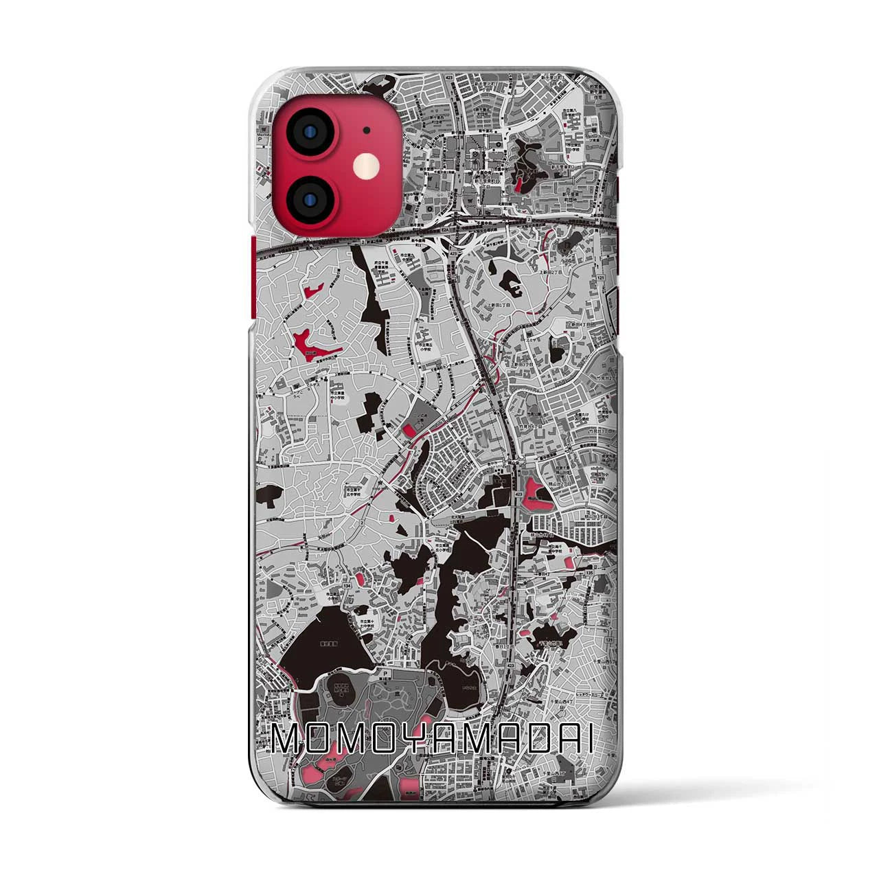 【桃山台(大阪府)】地図柄iPhoneケース(クリアタイプ)