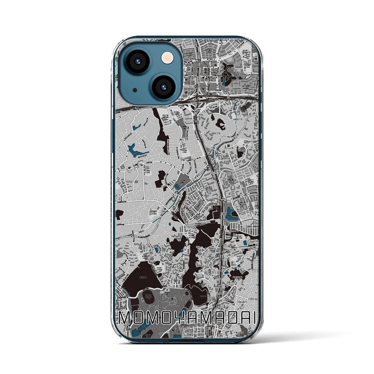 【桃山台(大阪府)】地図柄iPhoneケース(クリアタイプ)