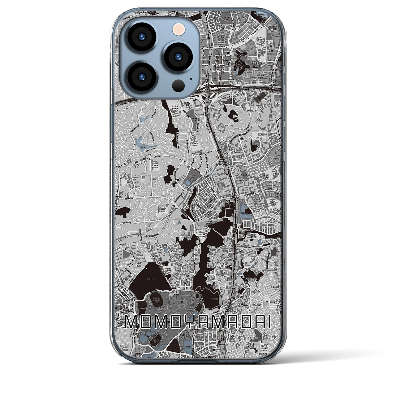 【桃山台(大阪府)】地図柄iPhoneケース(クリアタイプ)