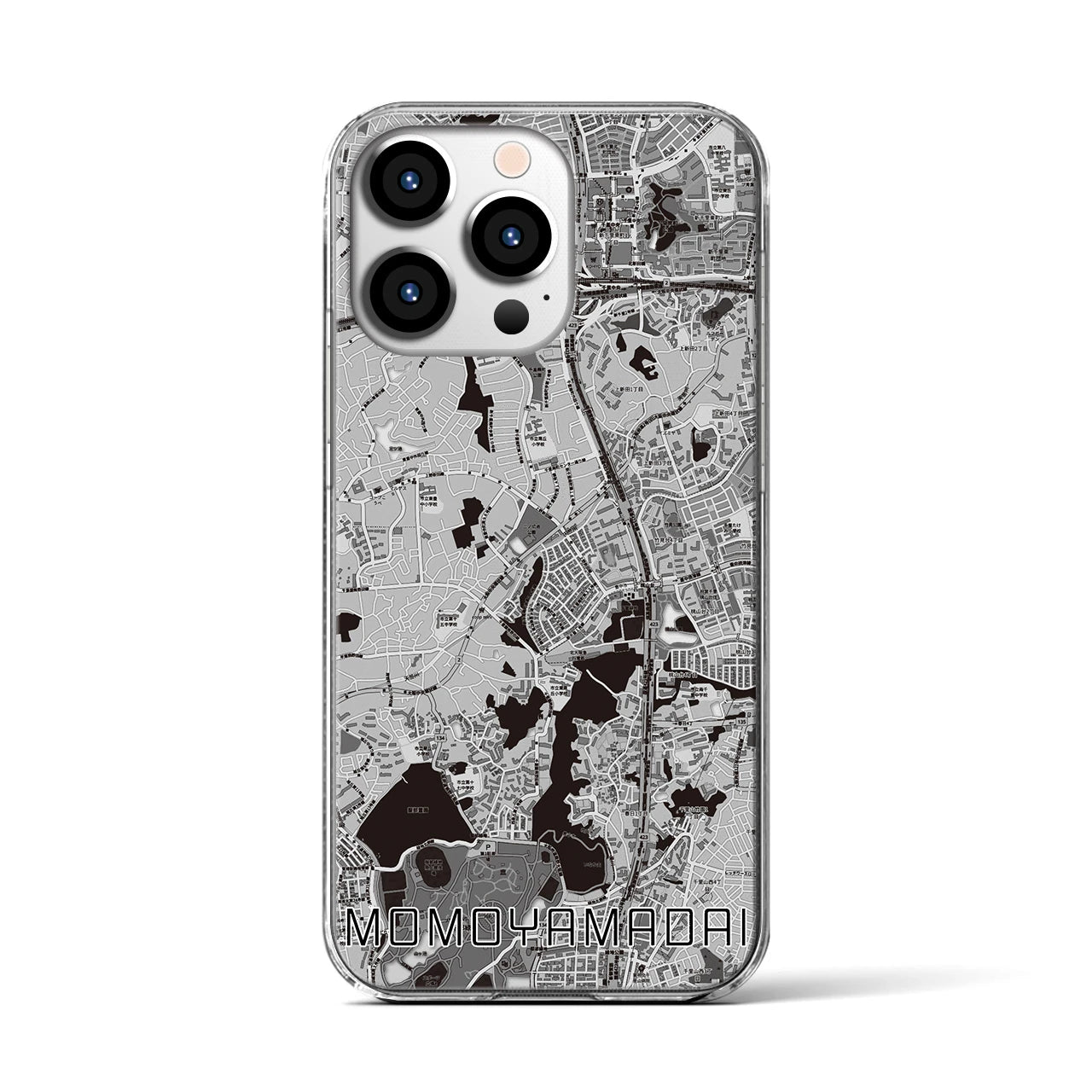 【桃山台(大阪府)】地図柄iPhoneケース(クリアタイプ)