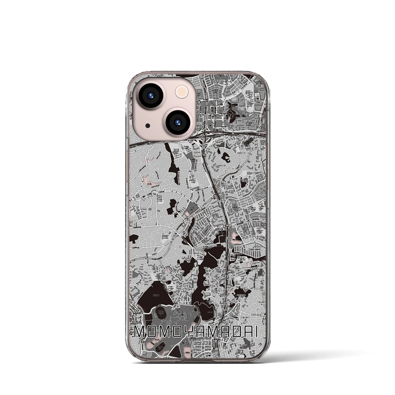 【桃山台(大阪府)】地図柄iPhoneケース(クリアタイプ)