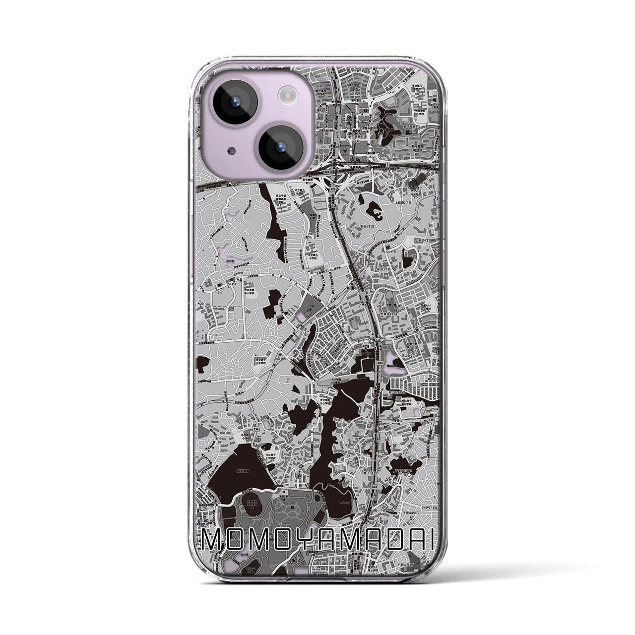 【桃山台(大阪府)】地図柄iPhoneケース(クリアタイプ)