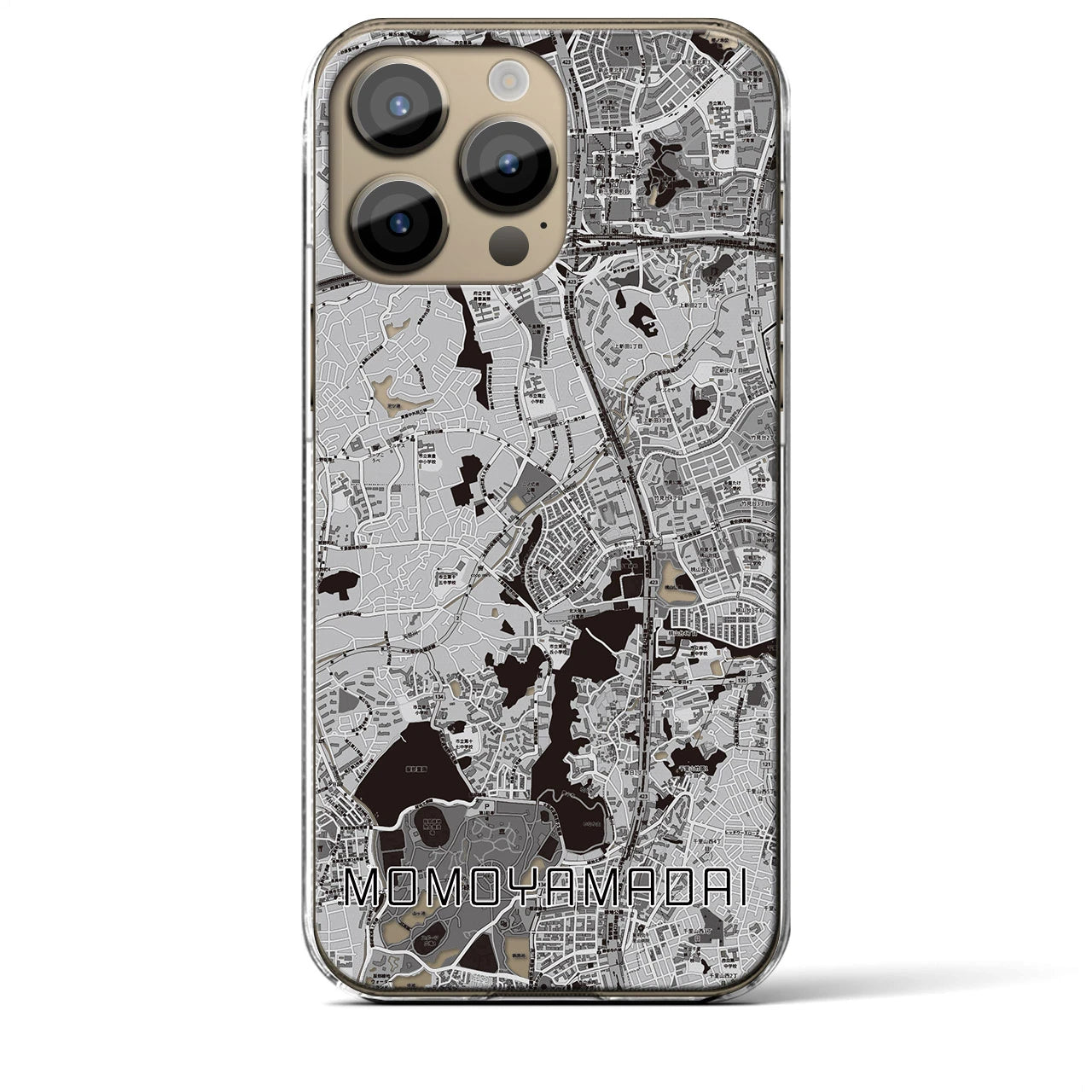 【桃山台(大阪府)】地図柄iPhoneケース(クリアタイプ)