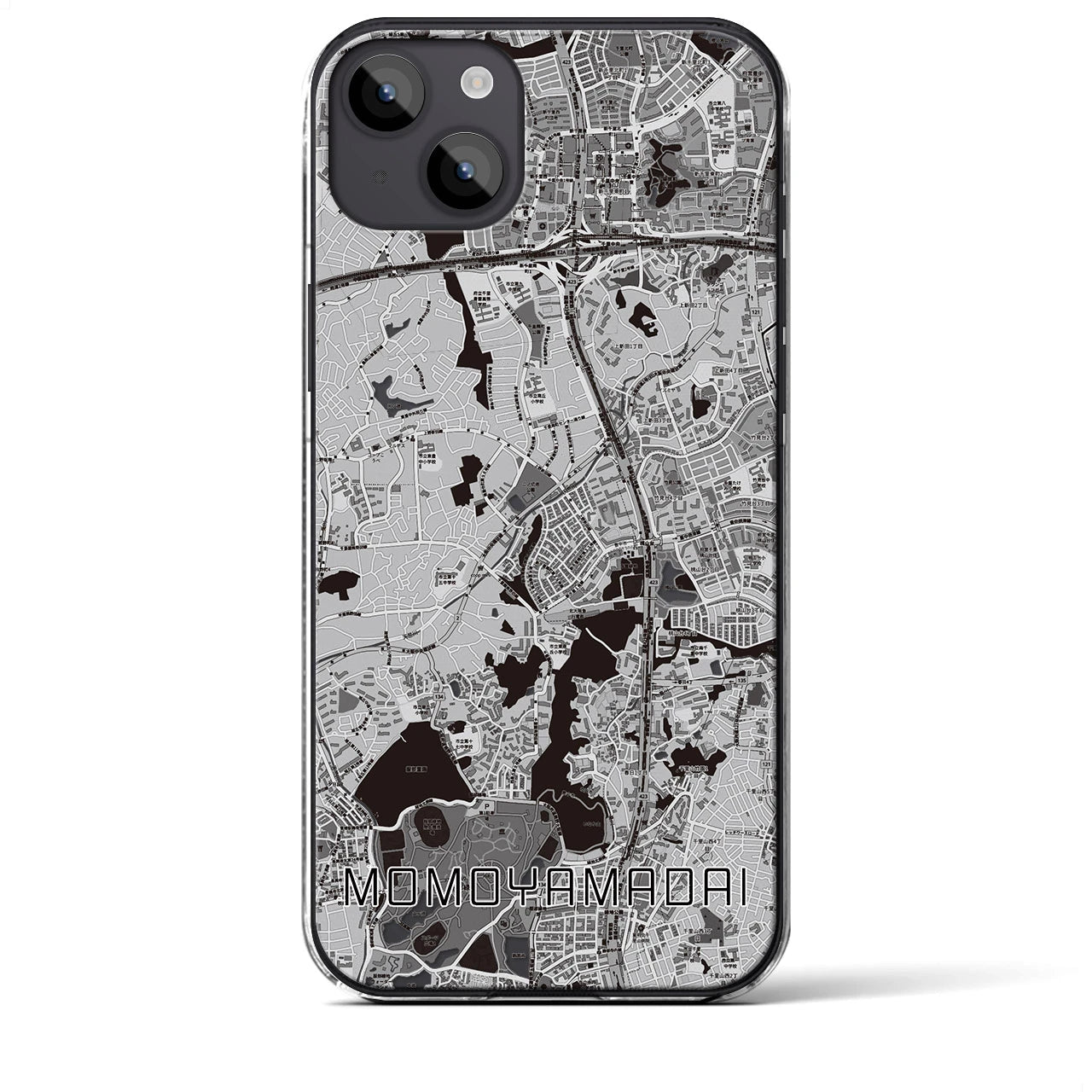 【桃山台(大阪府)】地図柄iPhoneケース(クリアタイプ)