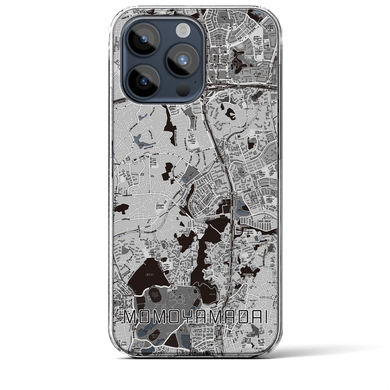 【桃山台(大阪府)】地図柄iPhoneケース(クリアタイプ)