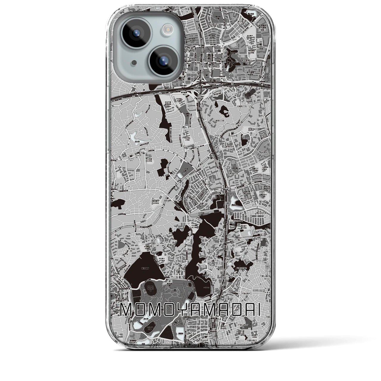 【桃山台(大阪府)】地図柄iPhoneケース(クリアタイプ)