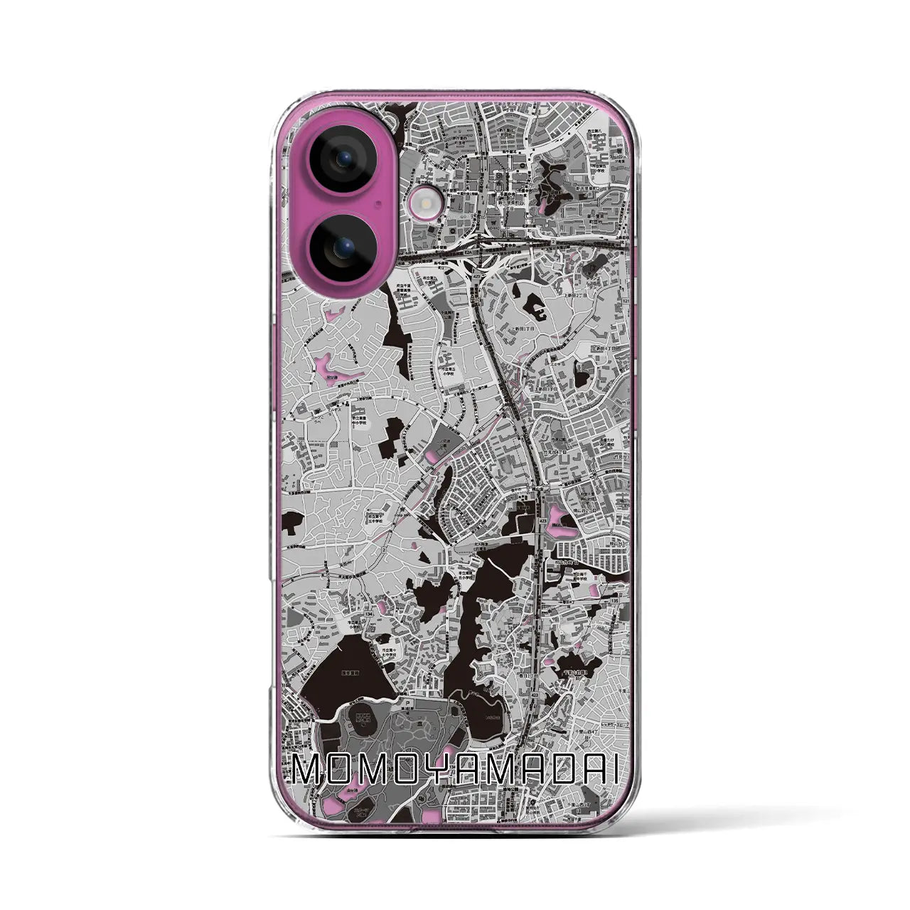 【桃山台(大阪府)】地図柄iPhoneケース(クリアタイプ)