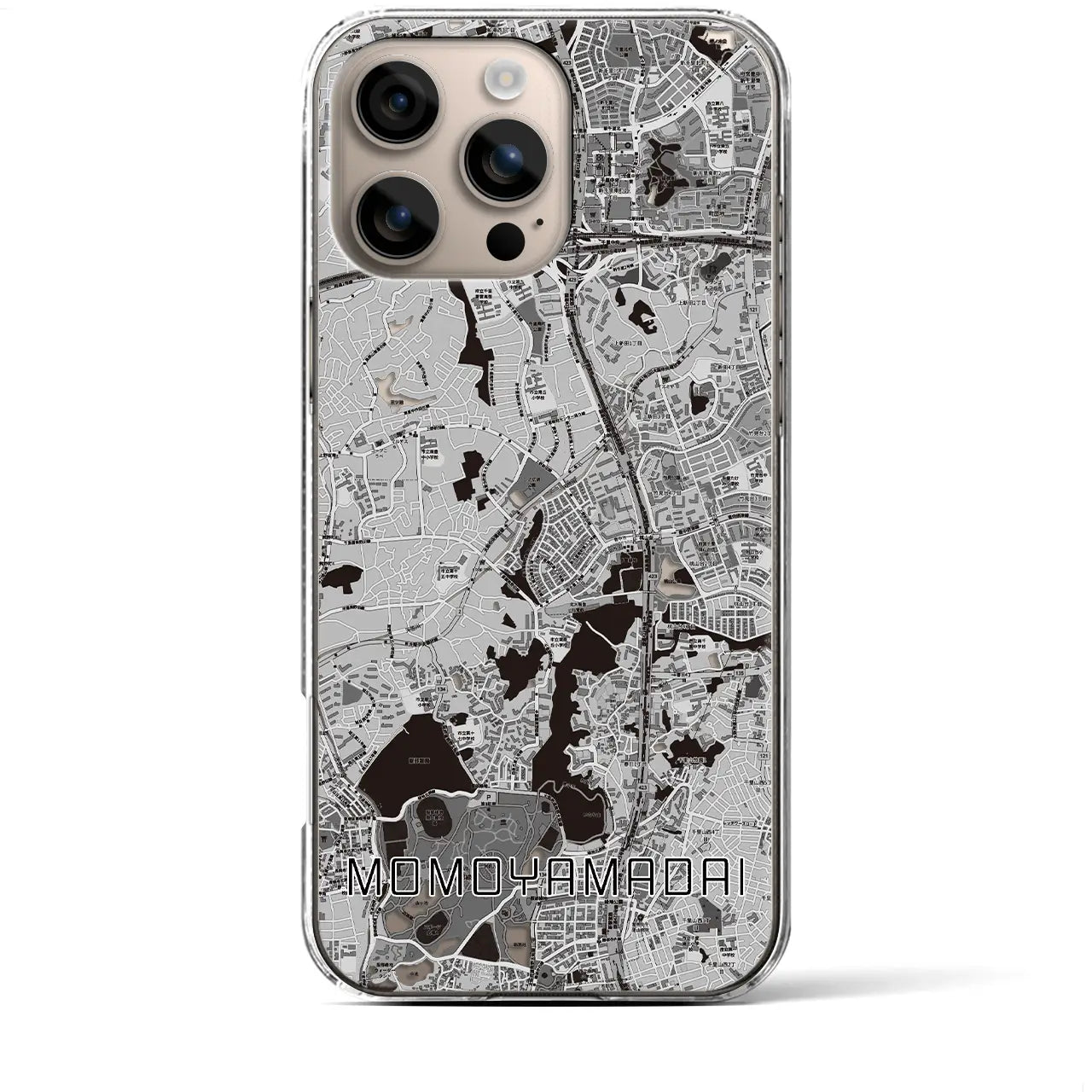 【桃山台(大阪府)】地図柄iPhoneケース(クリアタイプ)