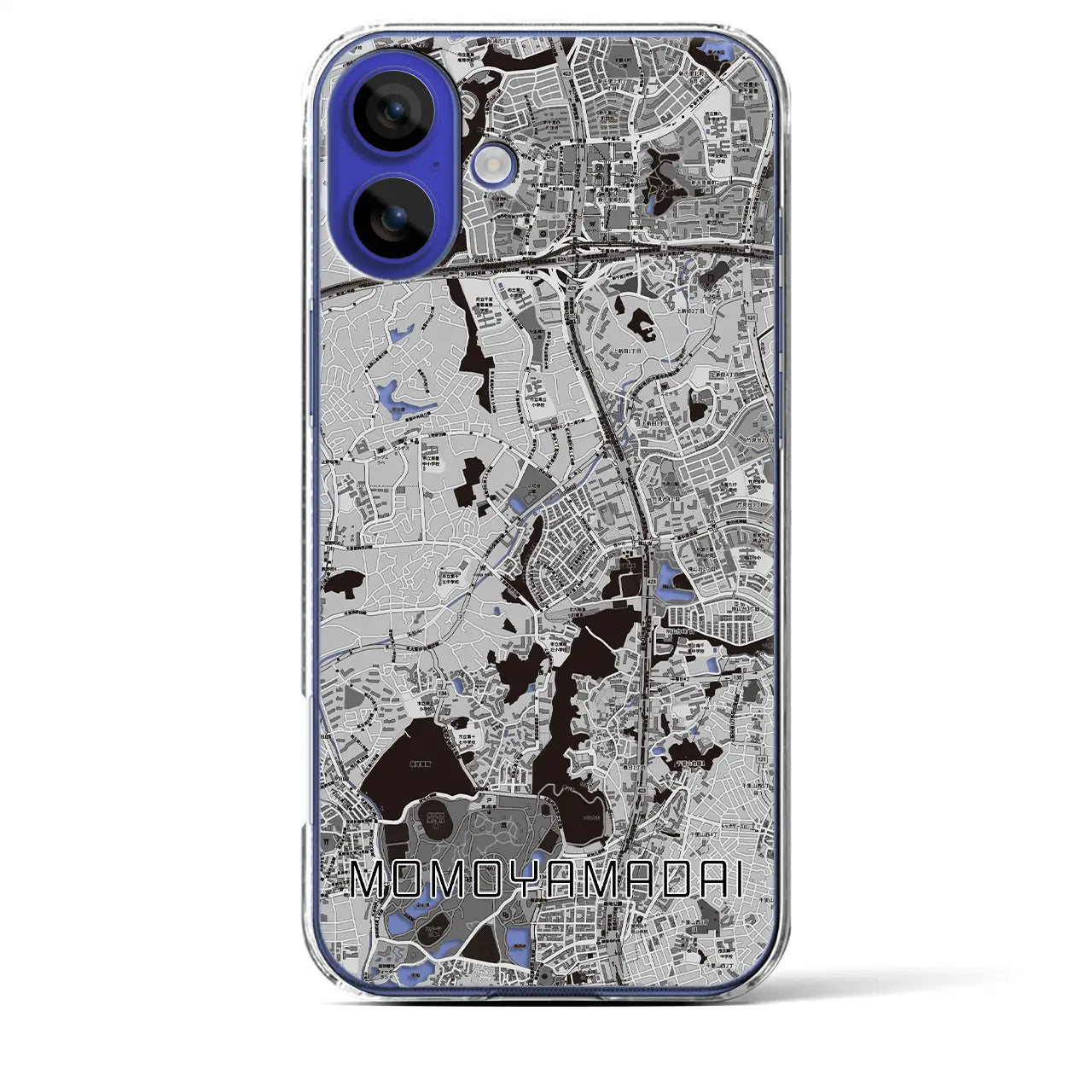 【桃山台(大阪府)】地図柄iPhoneケース(クリアタイプ)