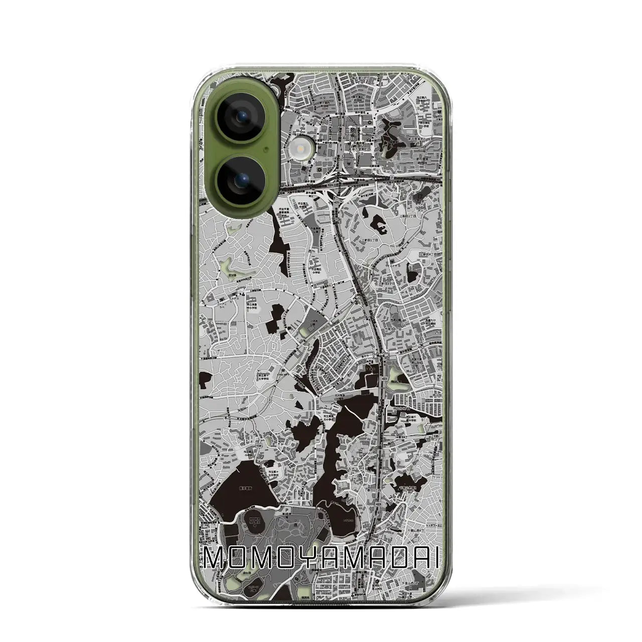 【桃山台(大阪府)】地図柄iPhoneケース(クリアタイプ)