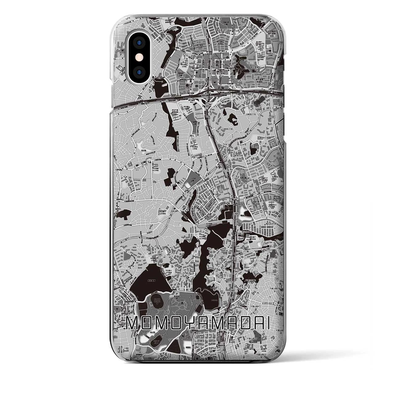 【桃山台(大阪府)】地図柄iPhoneケース(クリアタイプ)