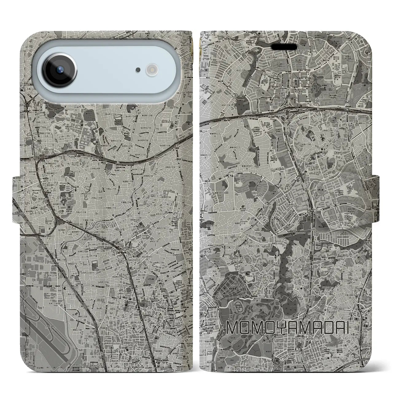 【桃山台(大阪府)】地図柄iPhoneケース(手帳タイプ)