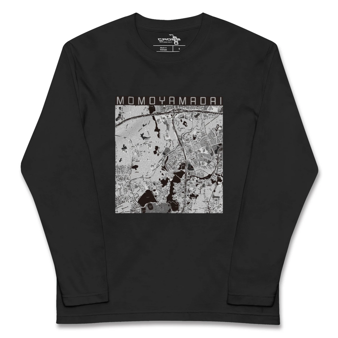 【桃山台(大阪府)】地図柄ロングスリーブTシャツ