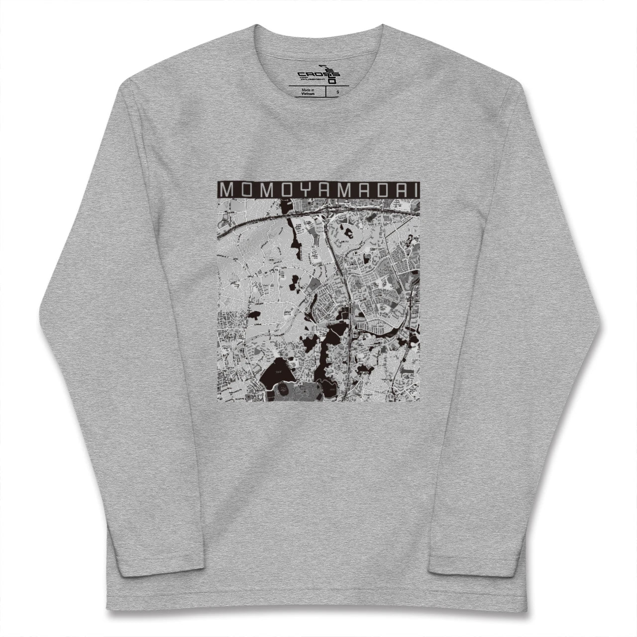 【桃山台(大阪府)】地図柄ロングスリーブTシャツ