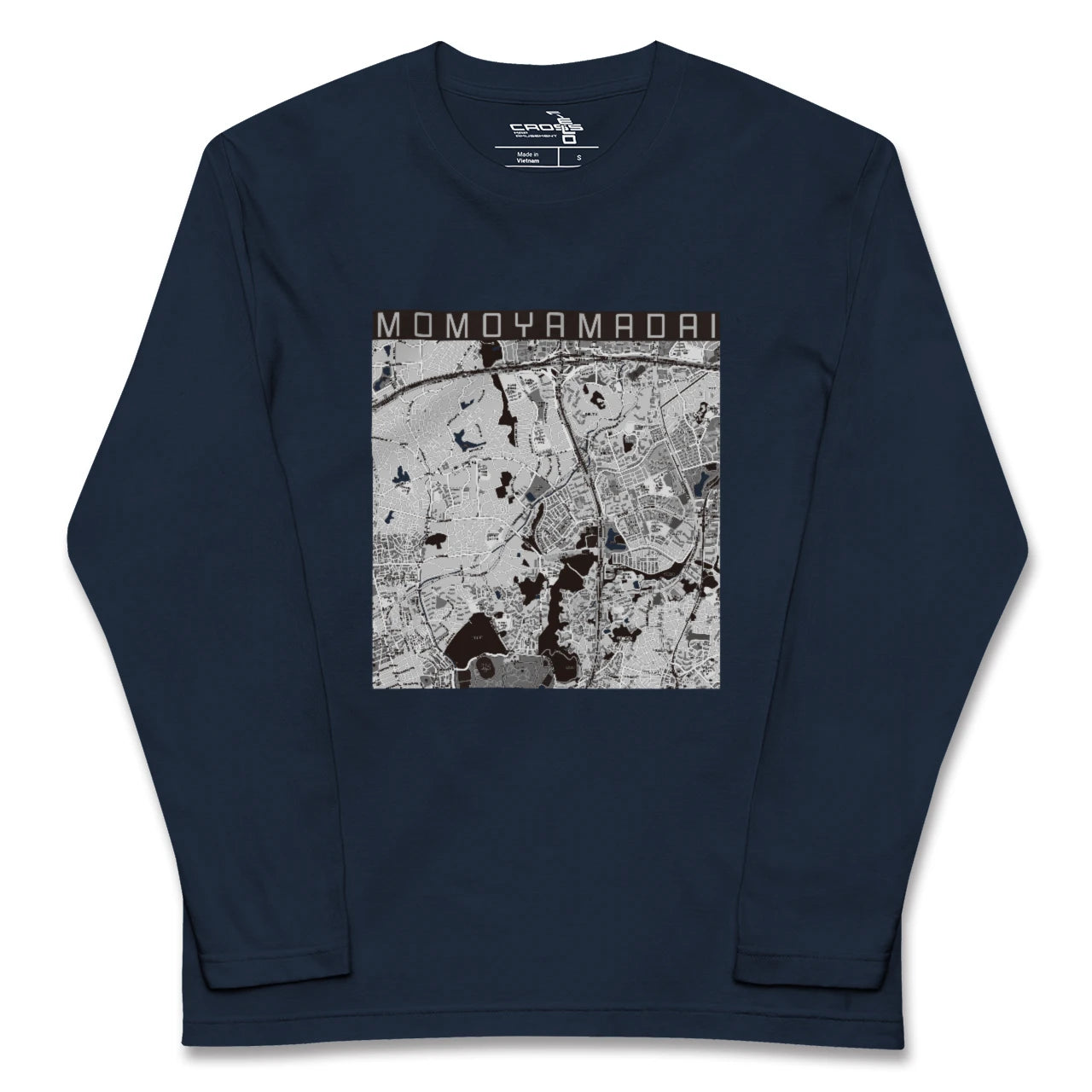 【桃山台(大阪府)】地図柄ロングスリーブTシャツ