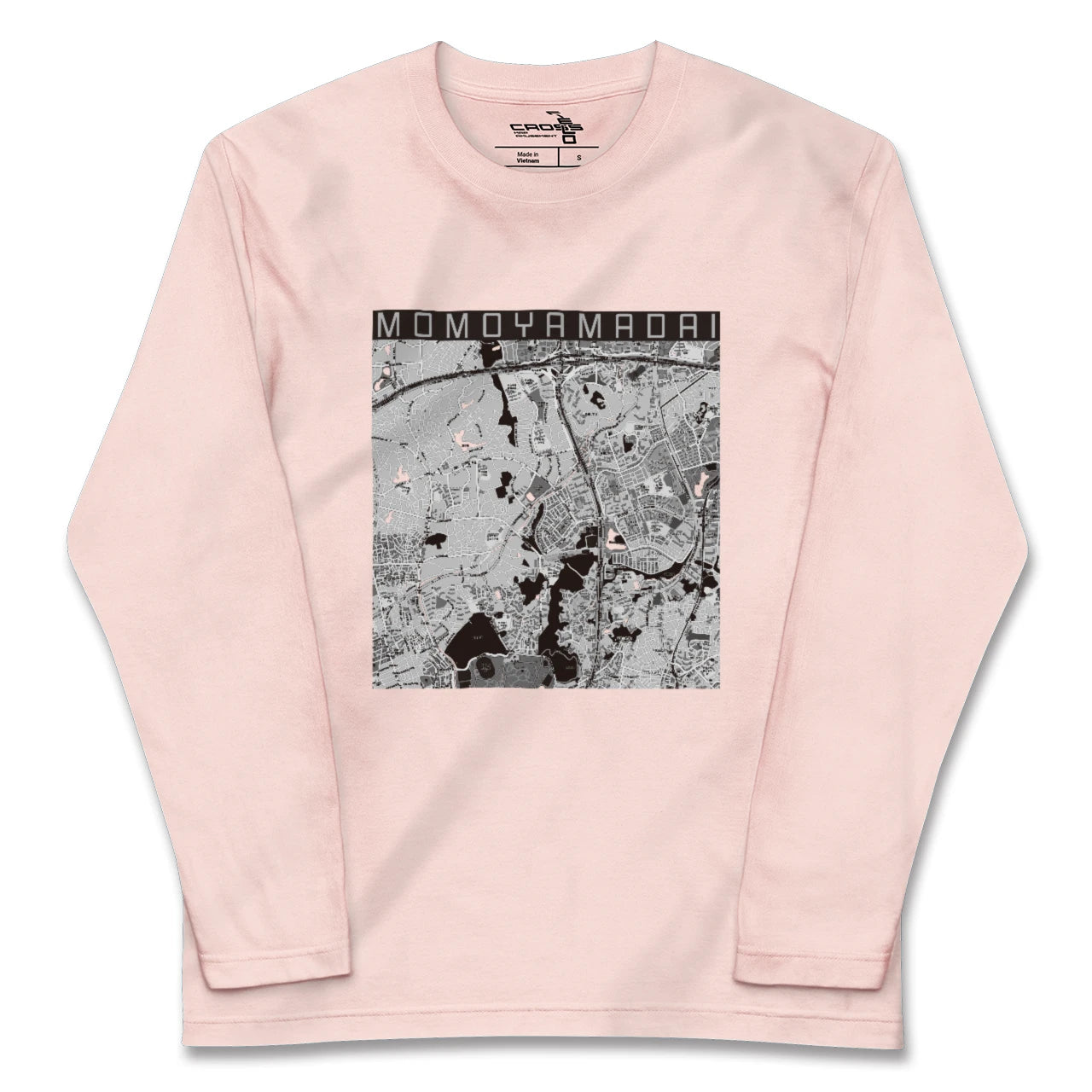 【桃山台(大阪府)】地図柄ロングスリーブTシャツ