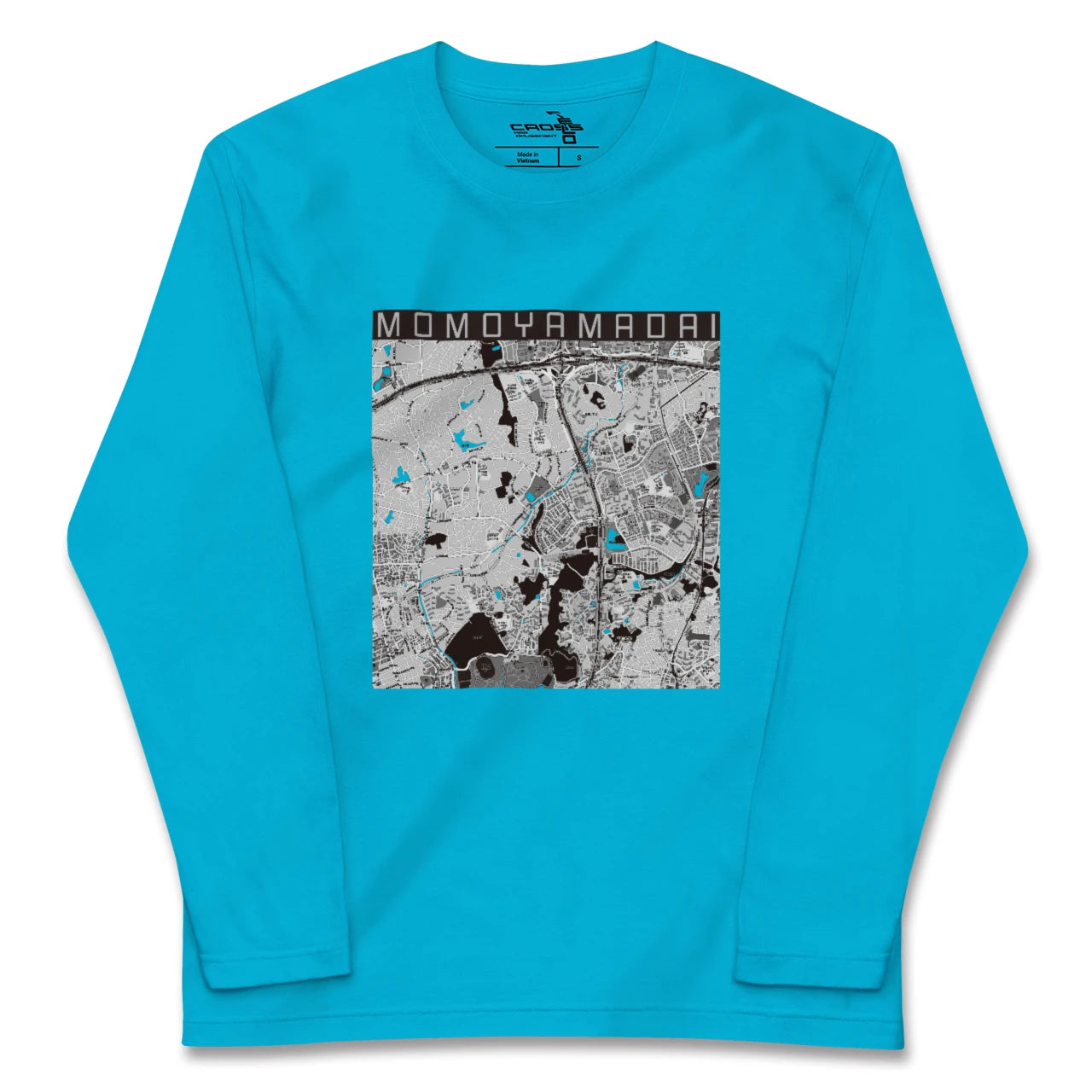 【桃山台(大阪府)】地図柄ロングスリーブTシャツ