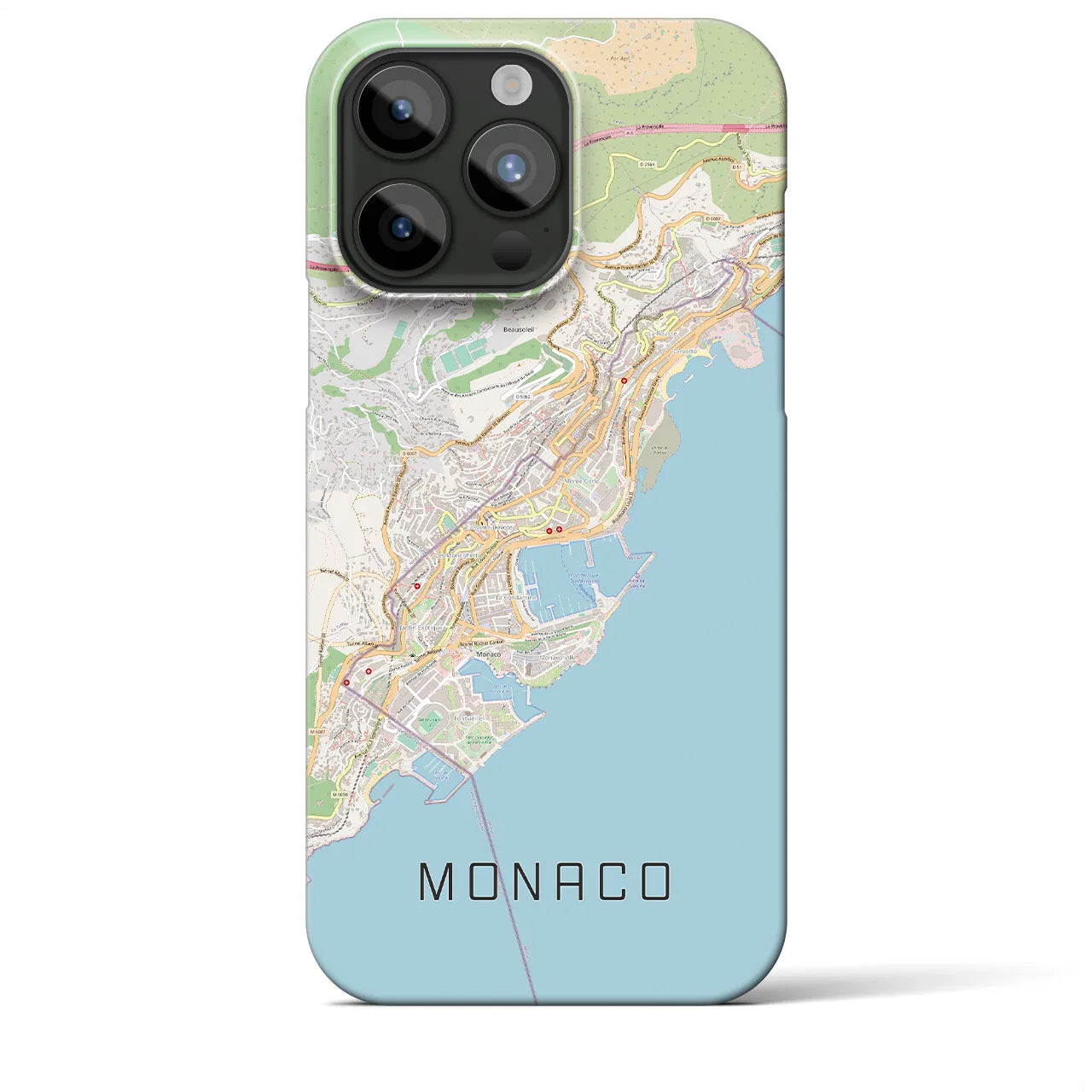 【モナコ】地図柄iPhoneケース(バックカバータイプ)