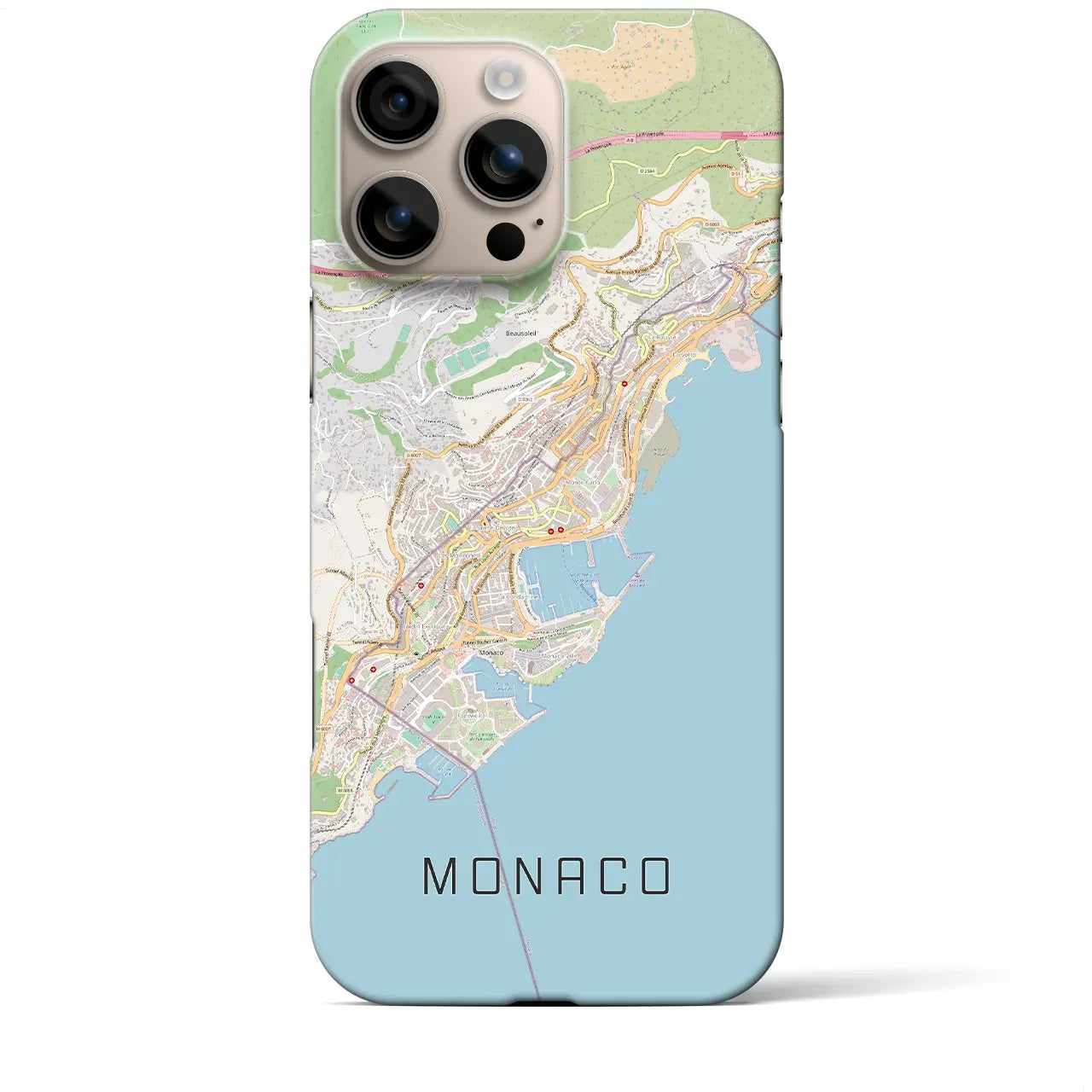 【モナコ】地図柄iPhoneケース(バックカバータイプ)