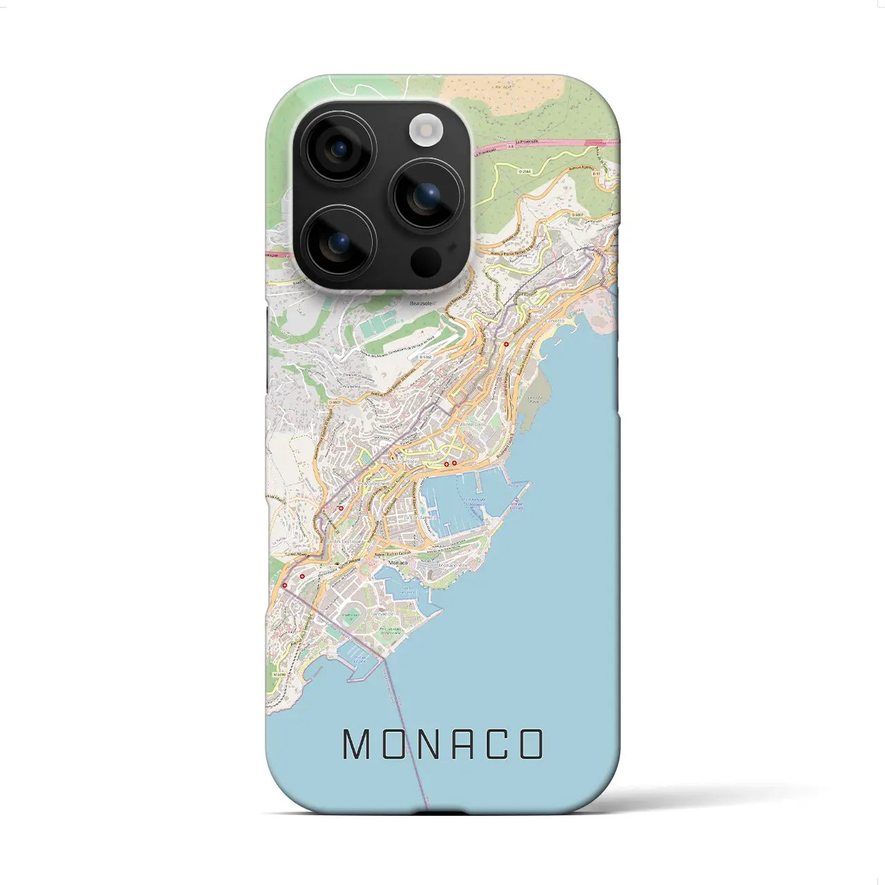 【モナコ】地図柄iPhoneケース(バックカバータイプ)