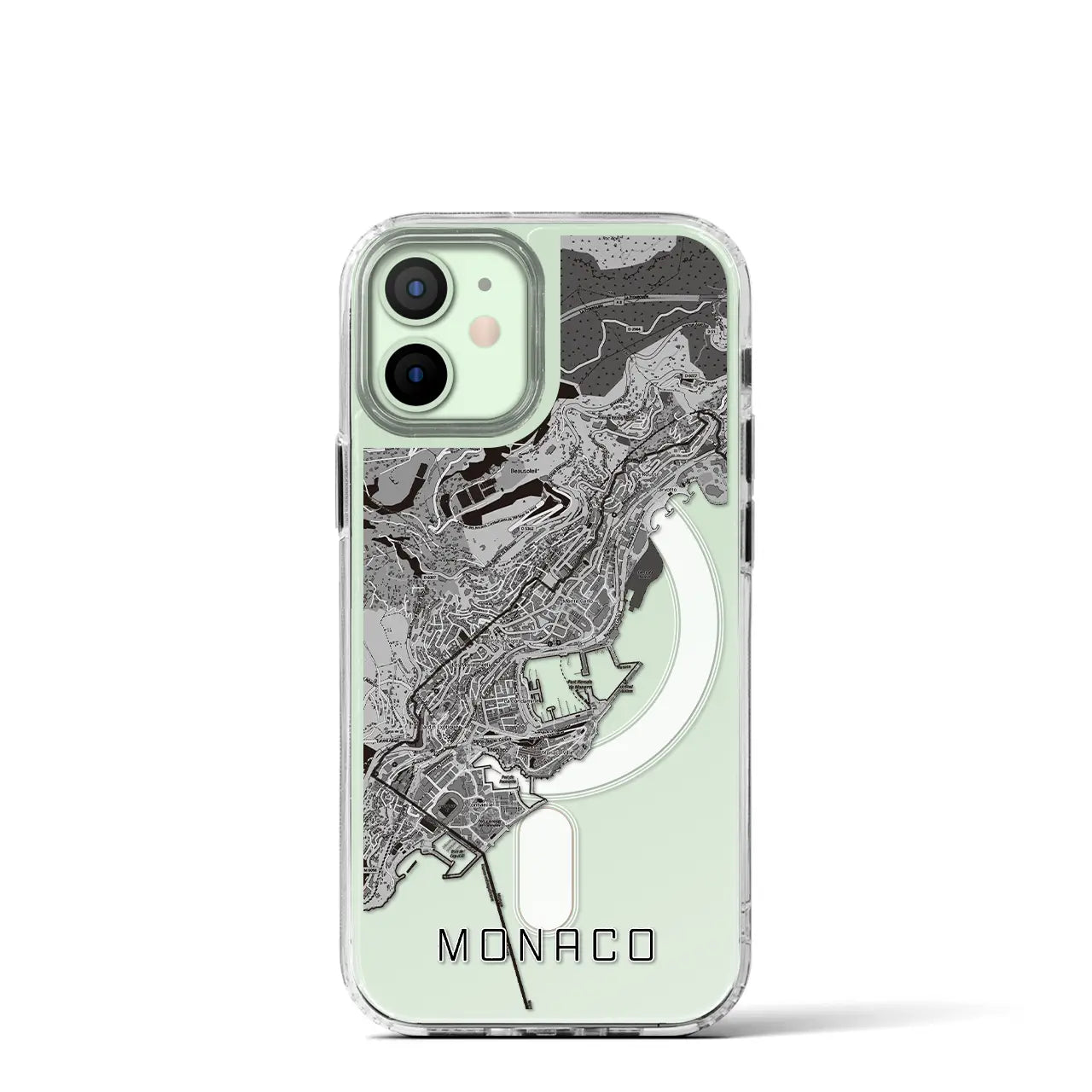 【モナコ】地図柄iPhoneケース(MagSafeタイプ)