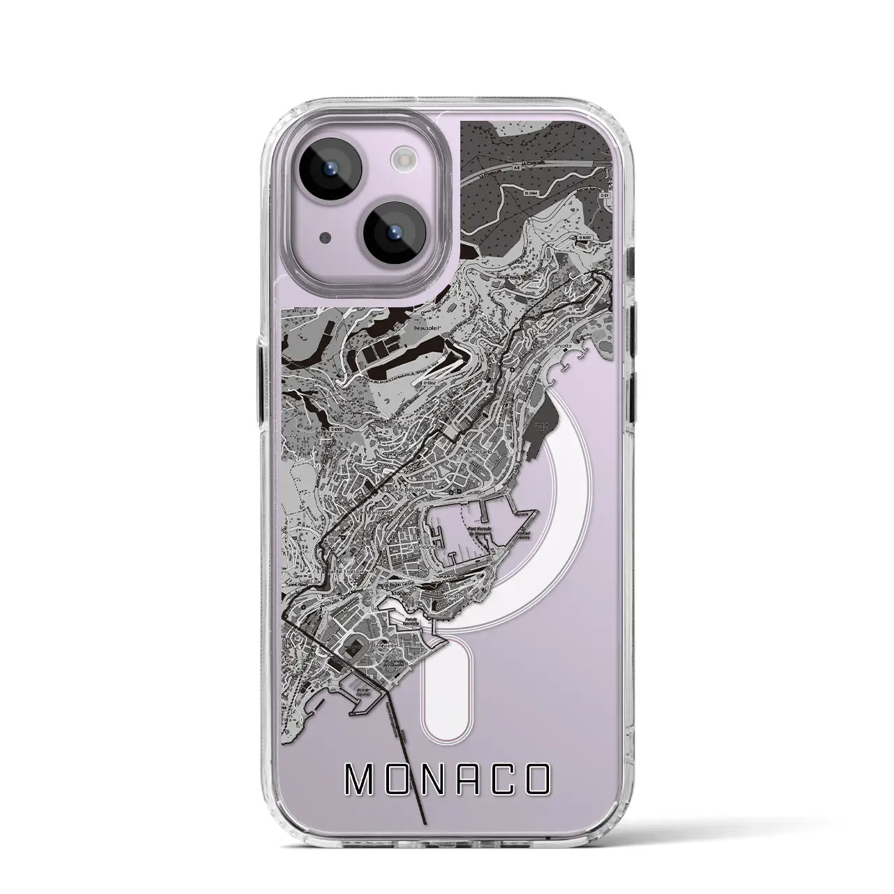 【モナコ】地図柄iPhoneケース(MagSafeタイプ)