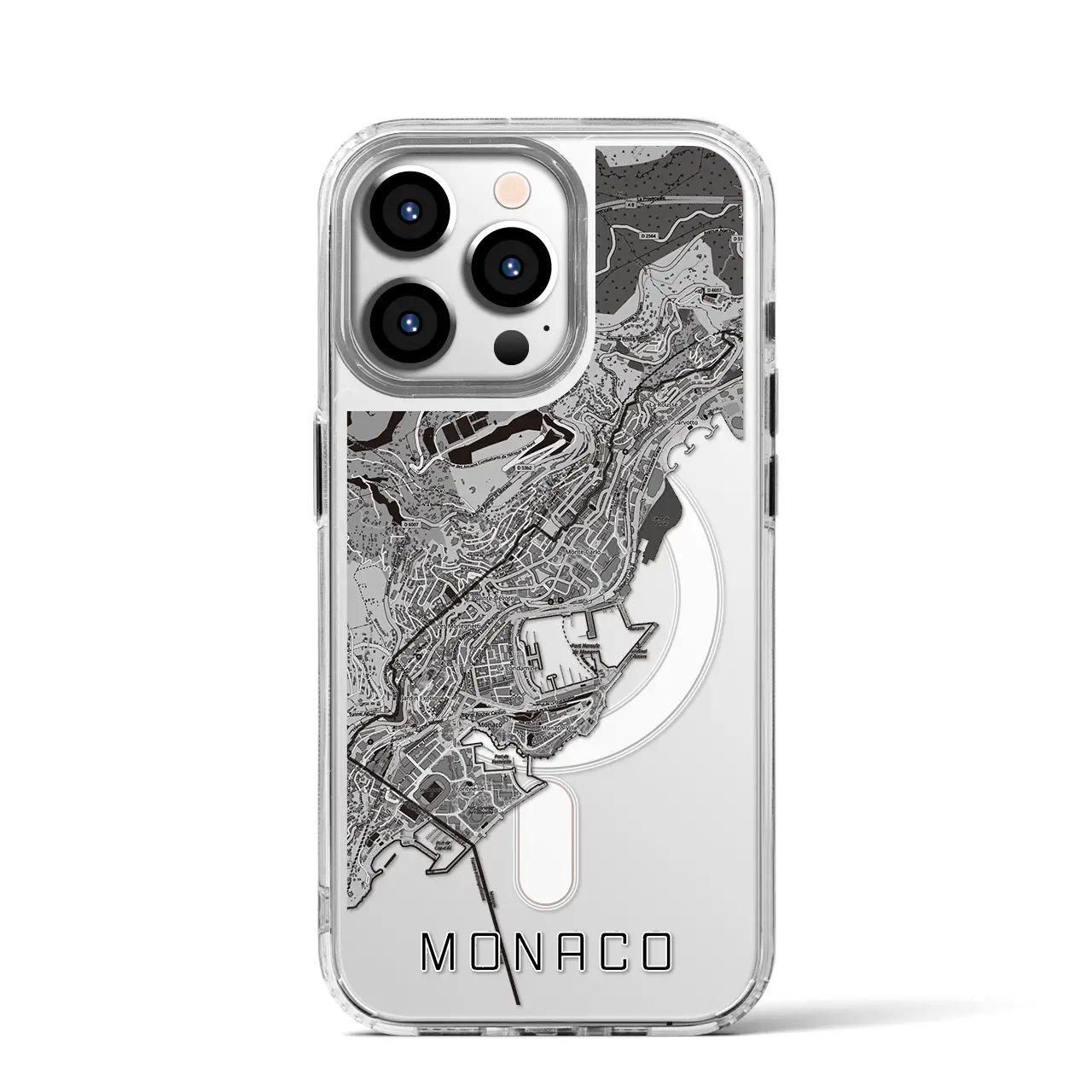 【モナコ】地図柄iPhoneケース(MagSafeタイプ)