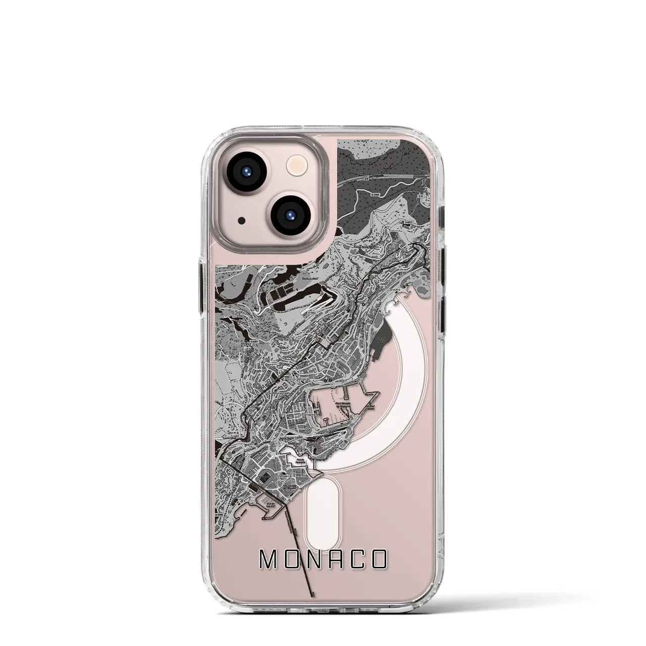 【モナコ】地図柄iPhoneケース(MagSafeタイプ)