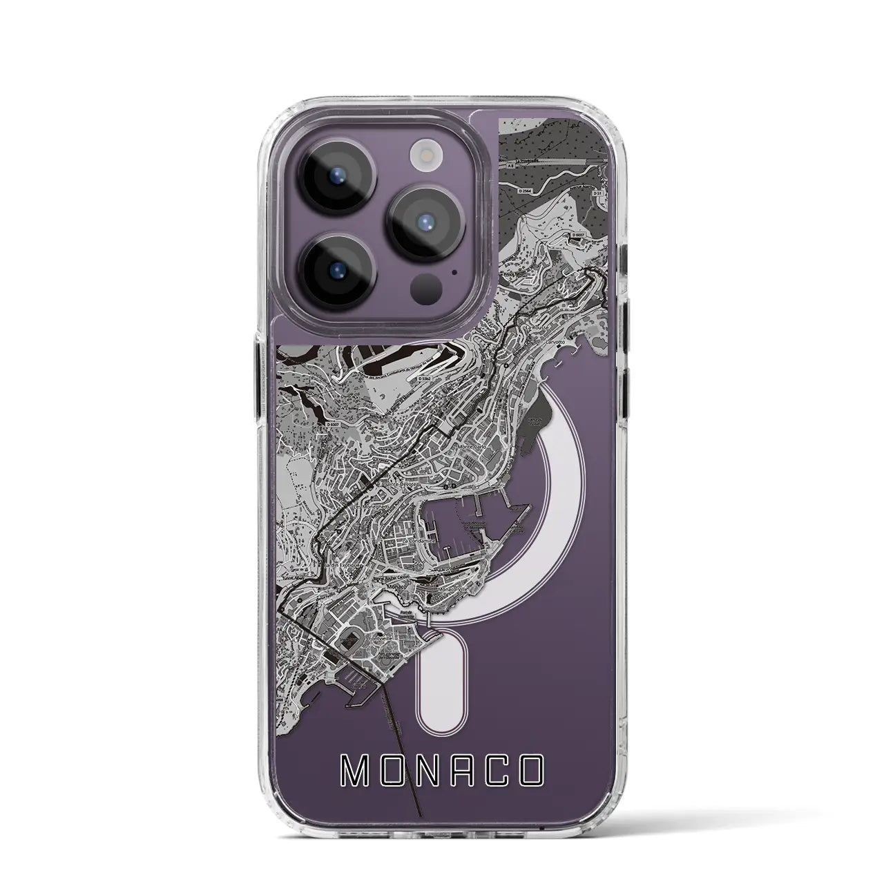 【モナコ】地図柄iPhoneケース(MagSafeタイプ)