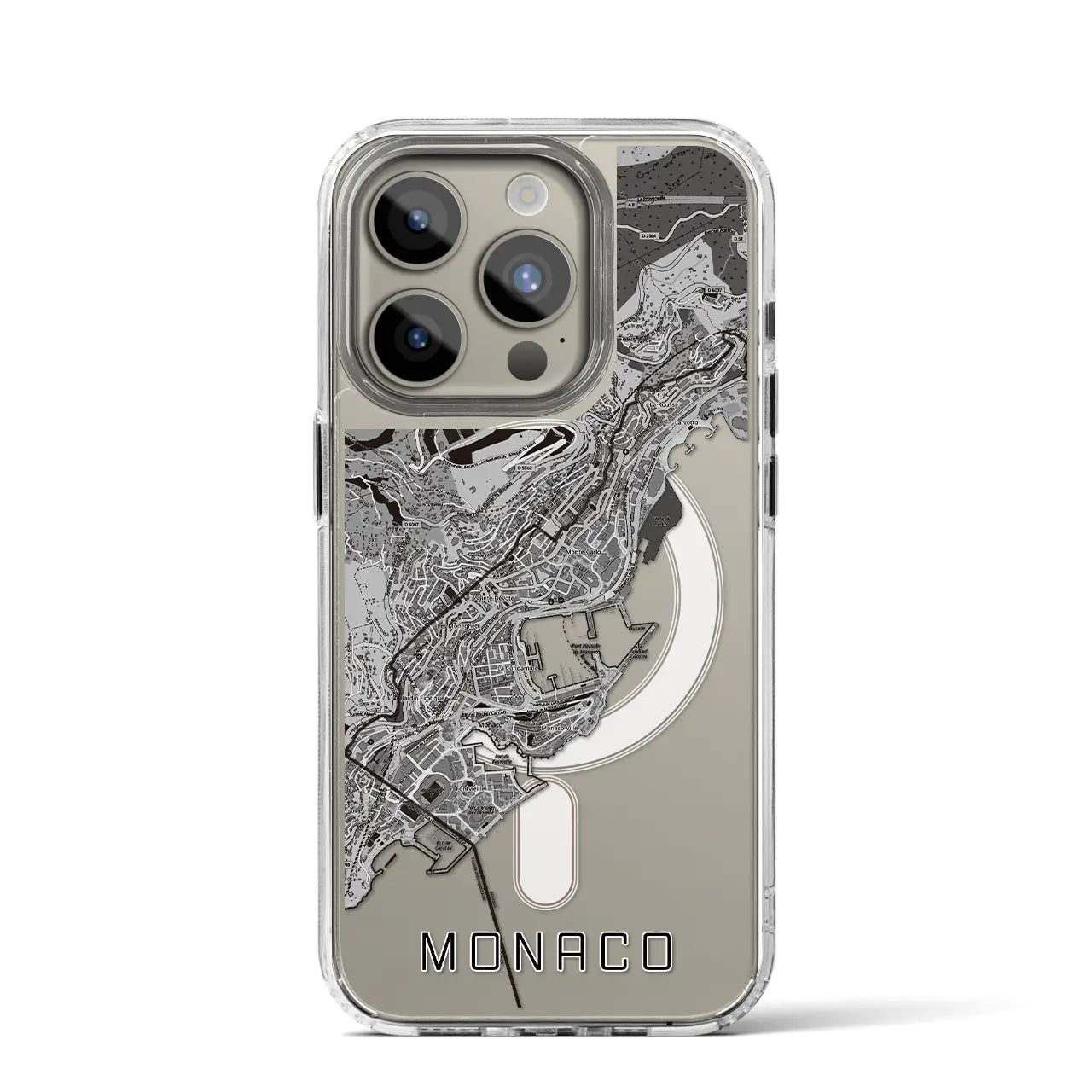 【モナコ】地図柄iPhoneケース(MagSafeタイプ)