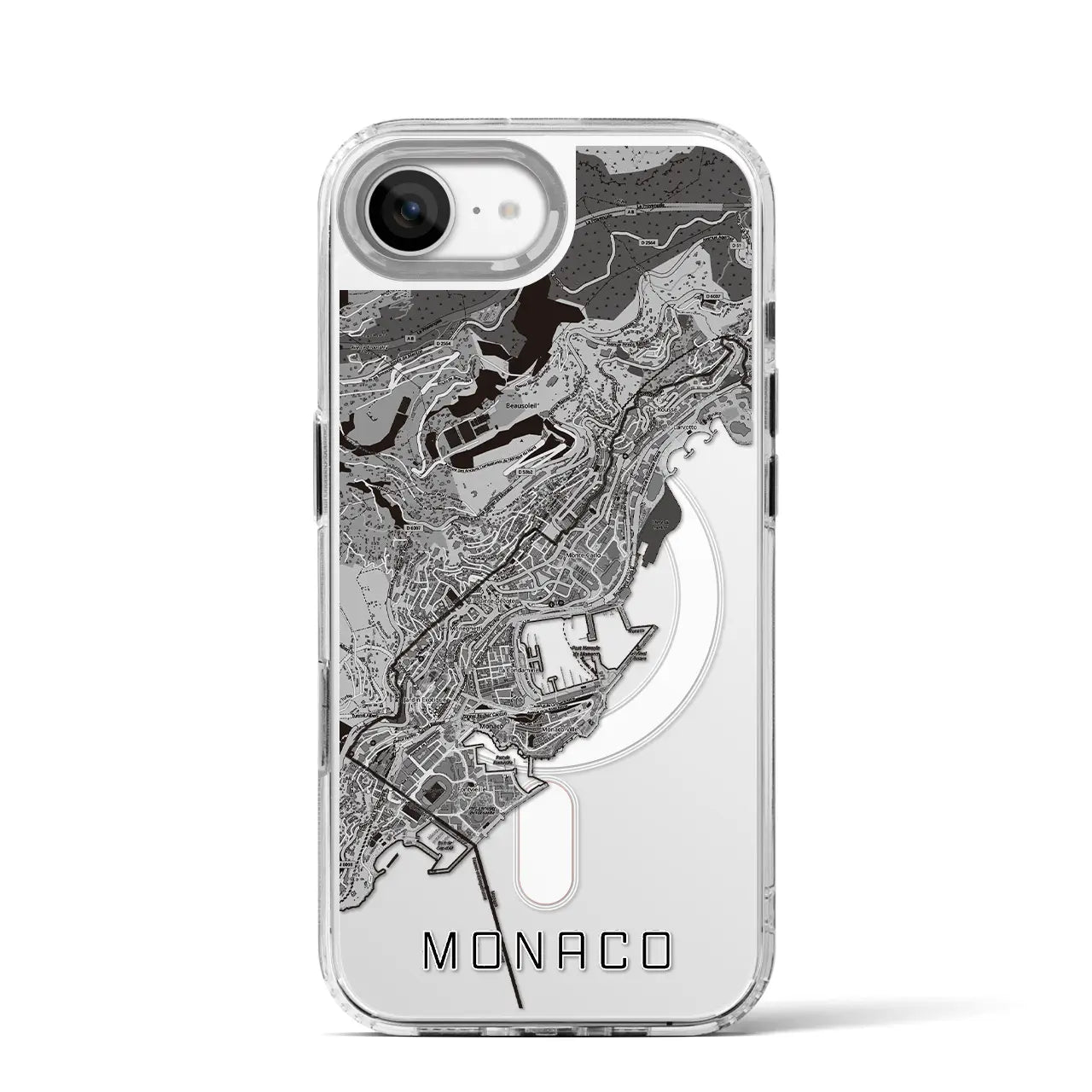 【モナコ】地図柄iPhoneケース(MagSafeタイプ)