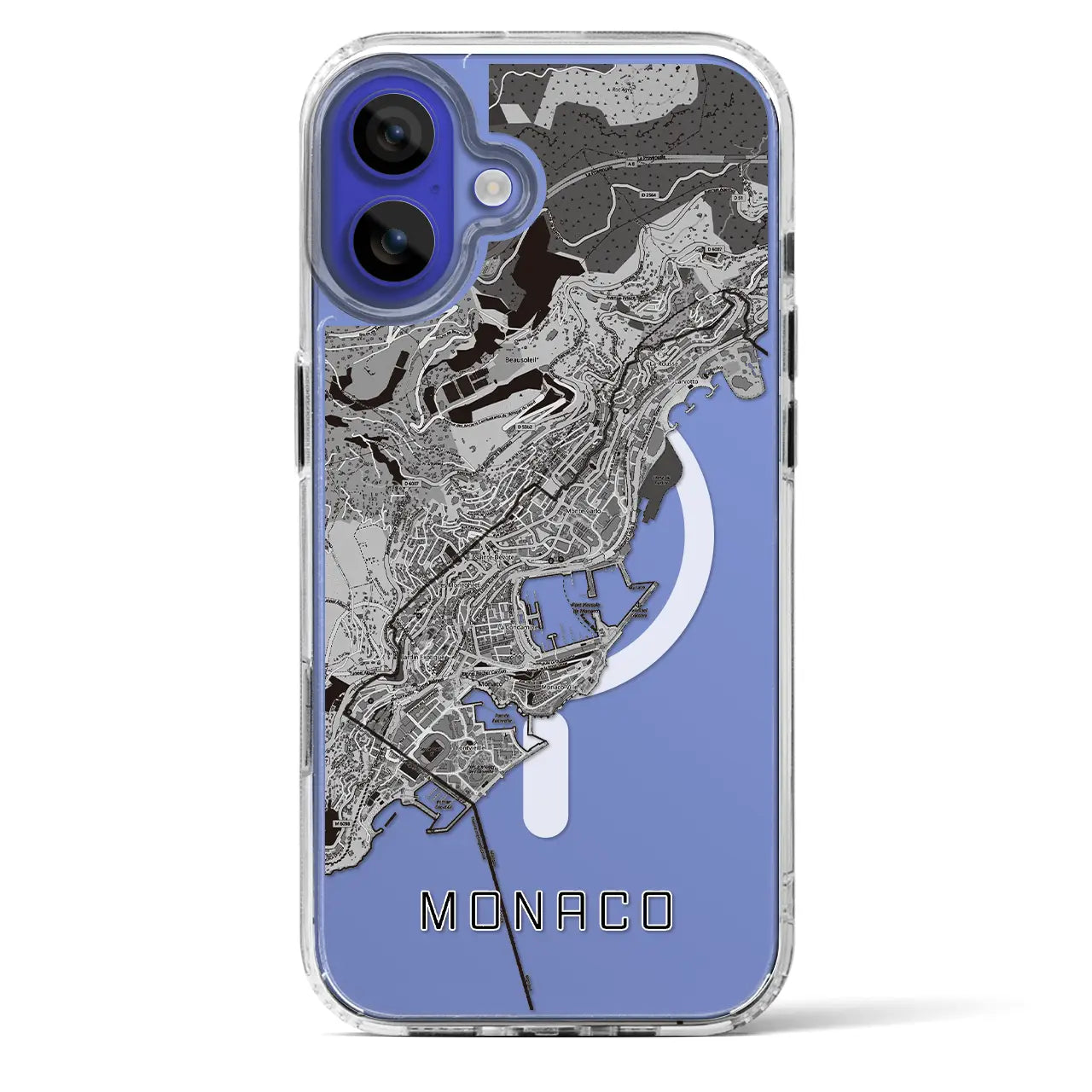 【モナコ】地図柄iPhoneケース(MagSafeタイプ)